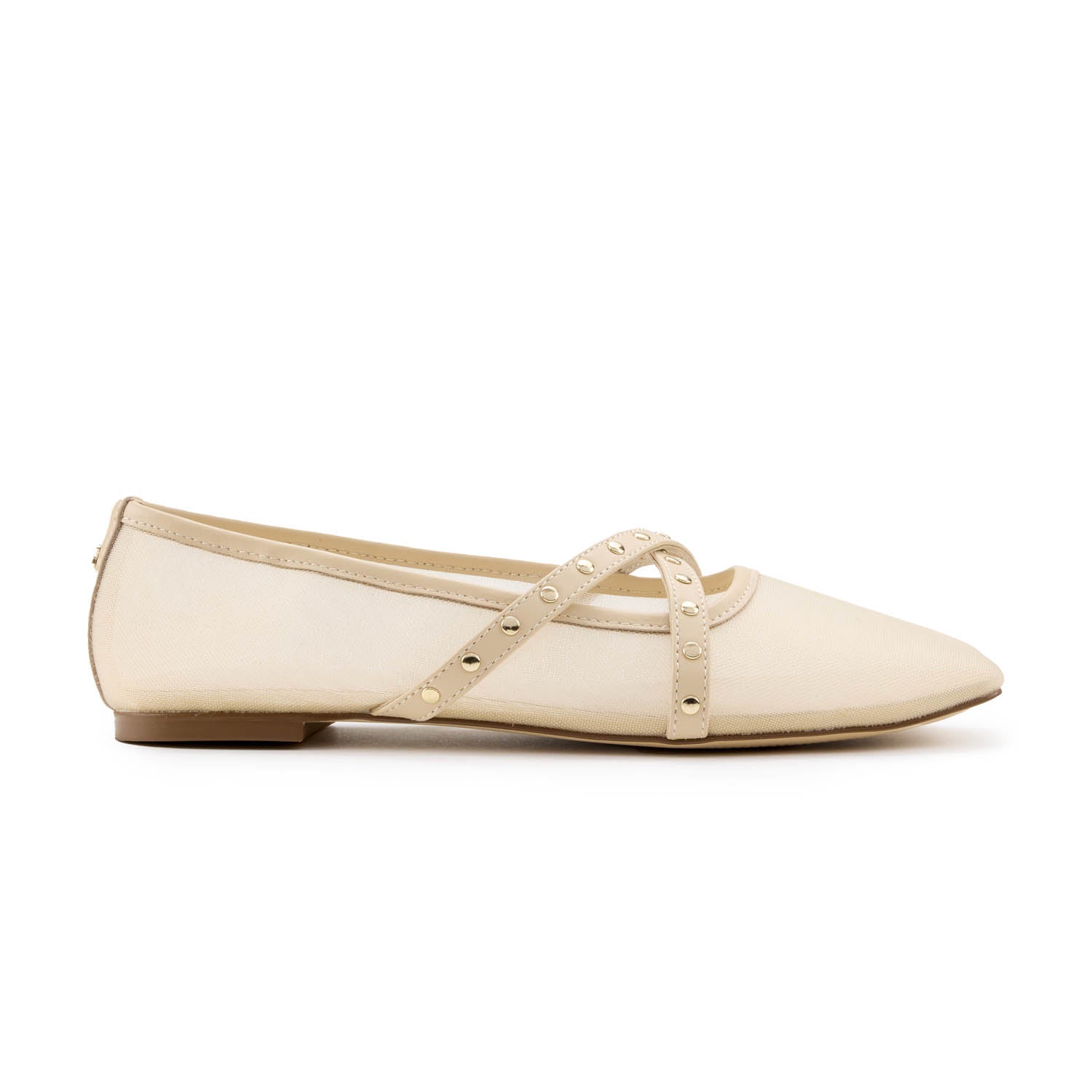 Chloe Ballet Flat in Nude Mesh