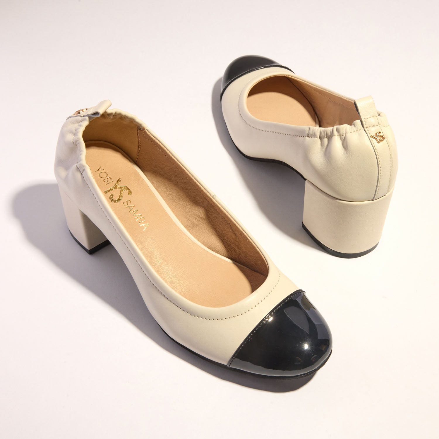 Heidi Classic Pump in Bone Leather