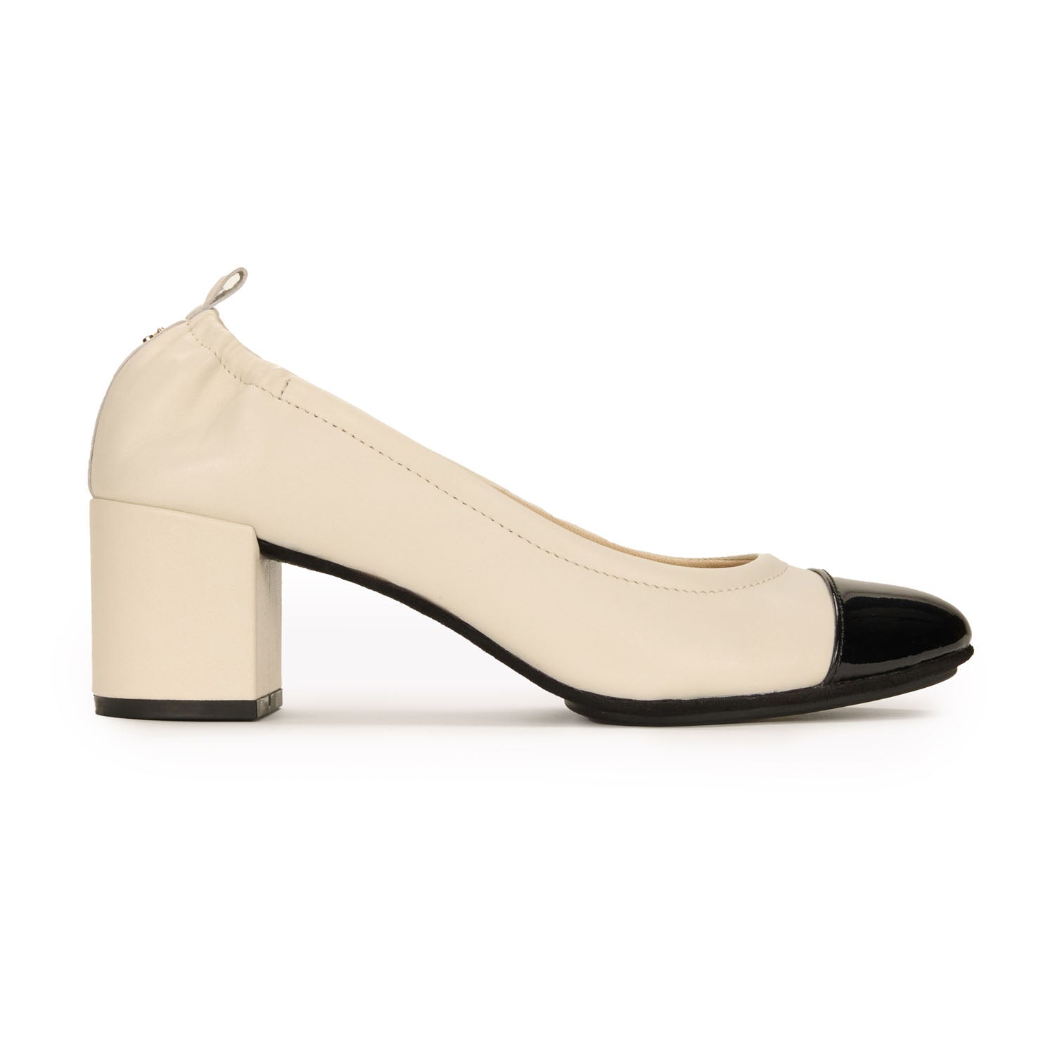 Heidi Classic Pump in Bone Leather