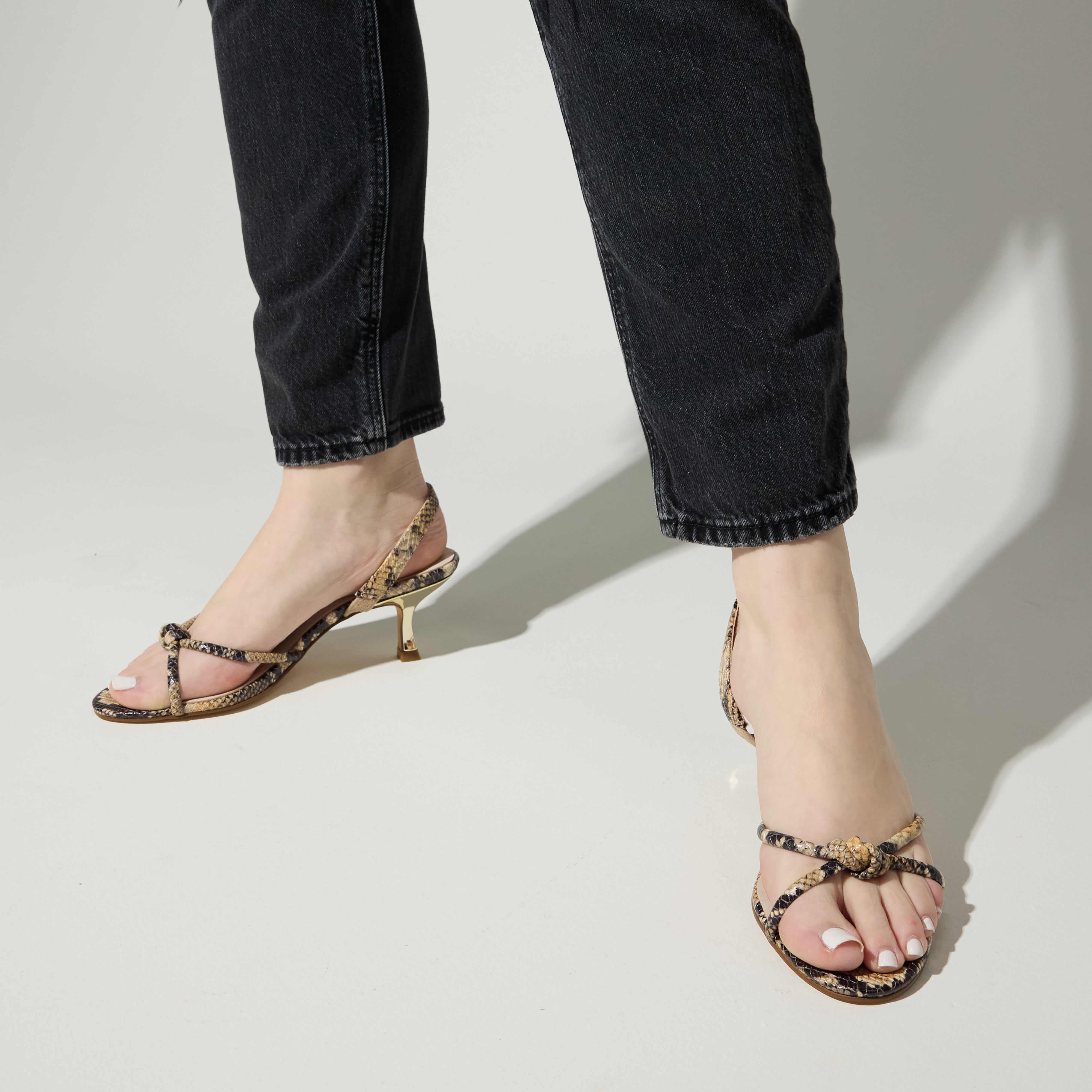 Kaia Dress Sandal in Python Leather