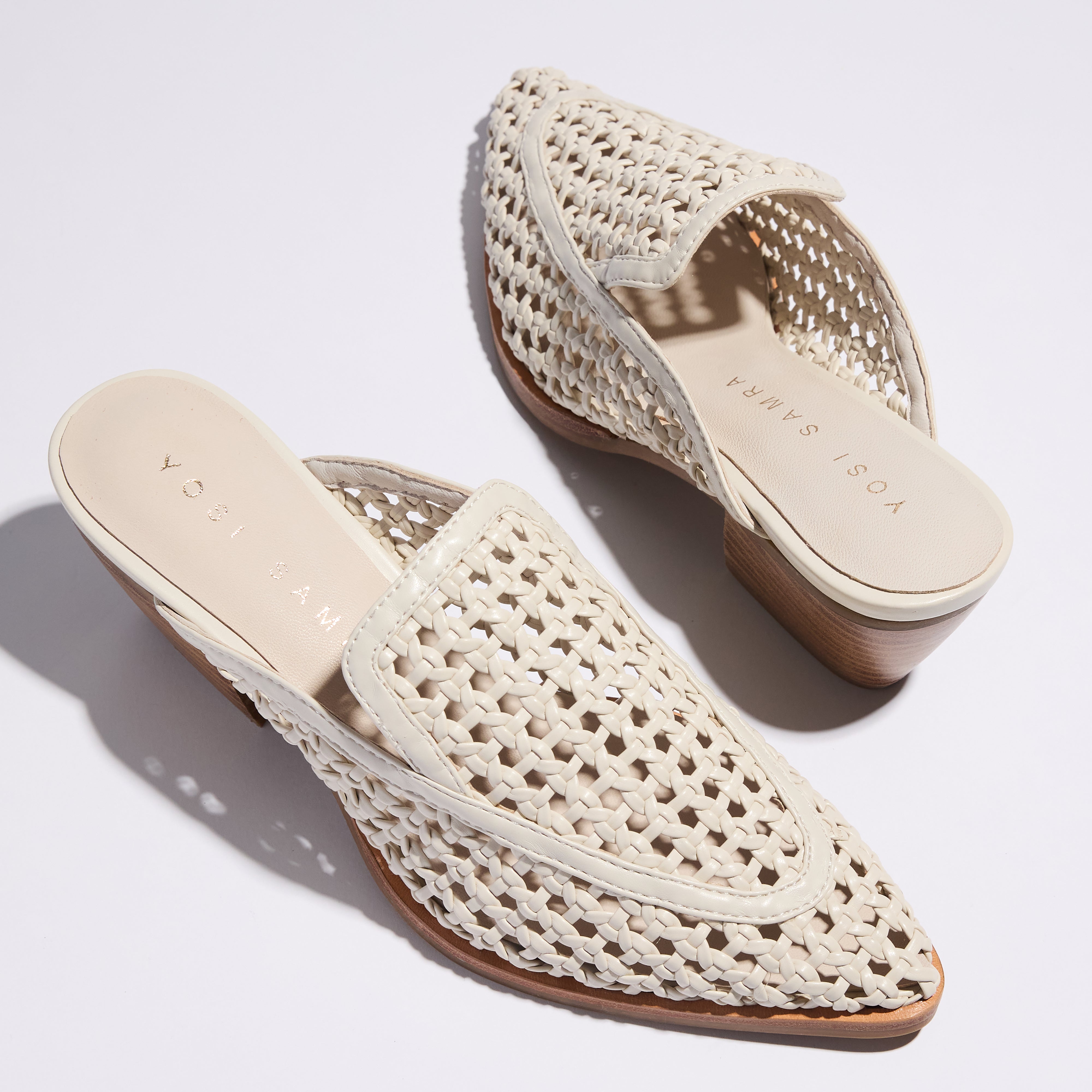 Kristen Mule in Bone Hand Woven