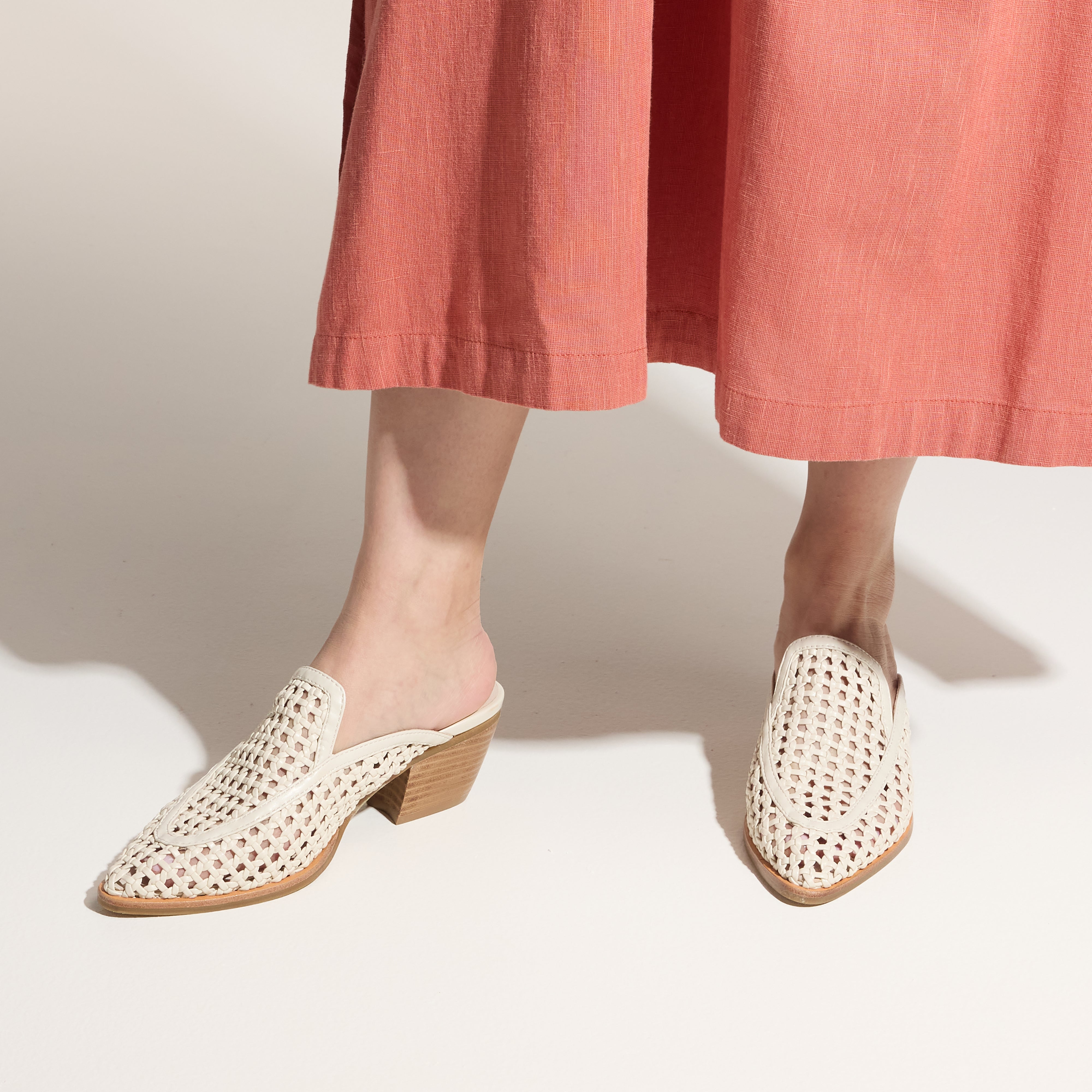 Kristen Mule in Bone Hand Woven