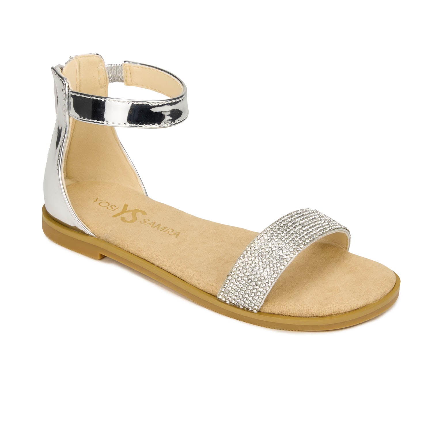 Miss Cambelle Sandal in Silver Crystal - Kids