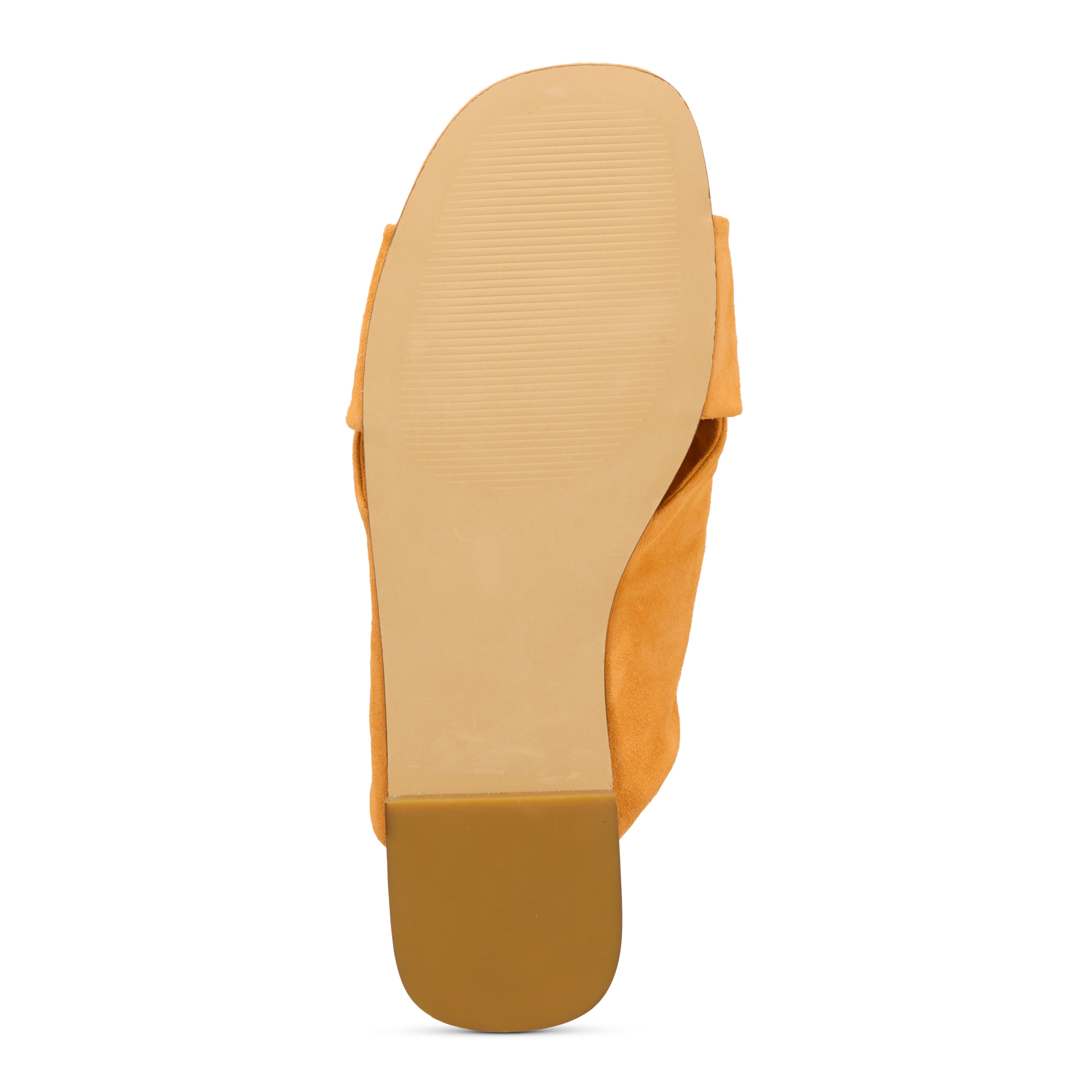 Nadia Slide Sandal in Tangerine Suede