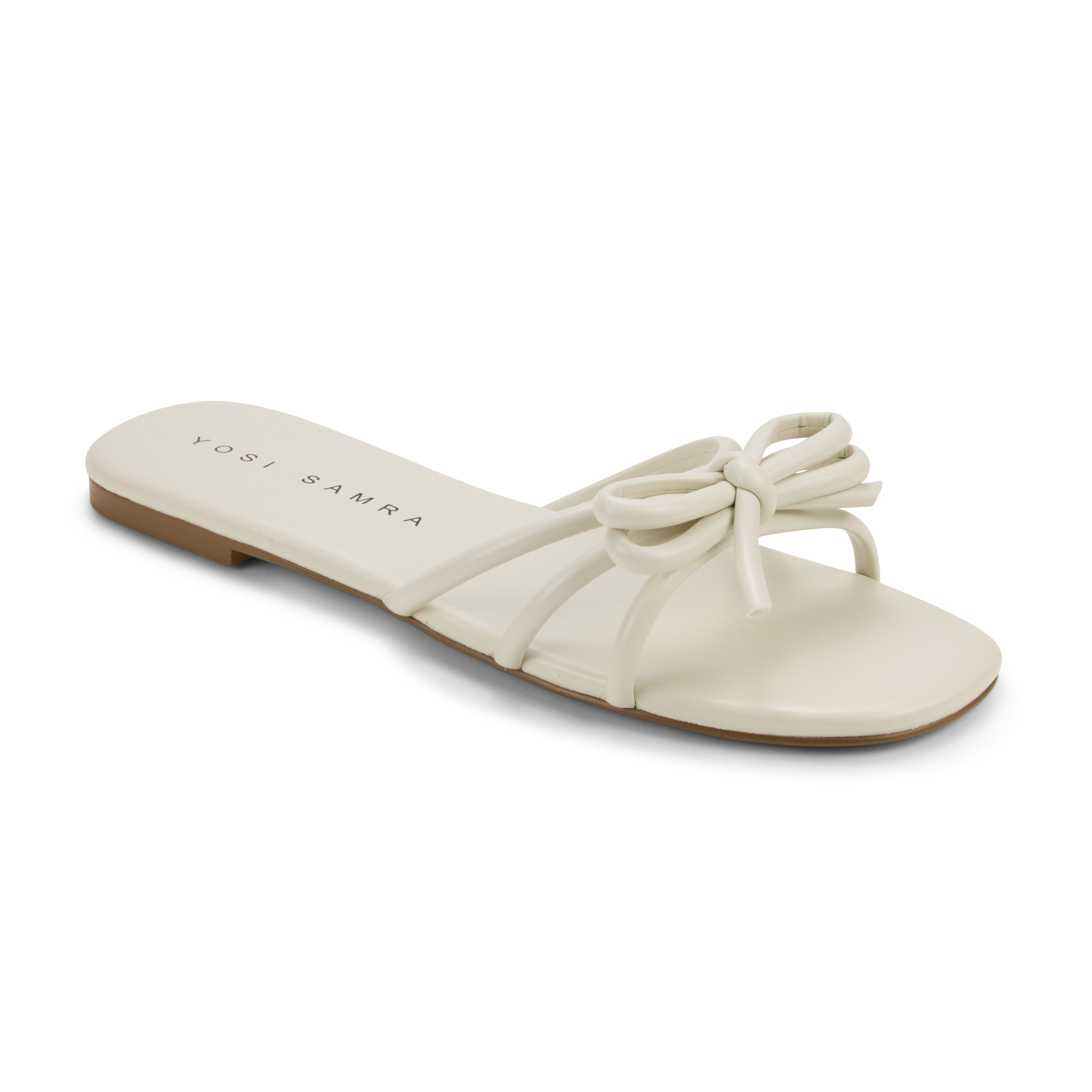 Nicole Bow Slide Sandal in Bone