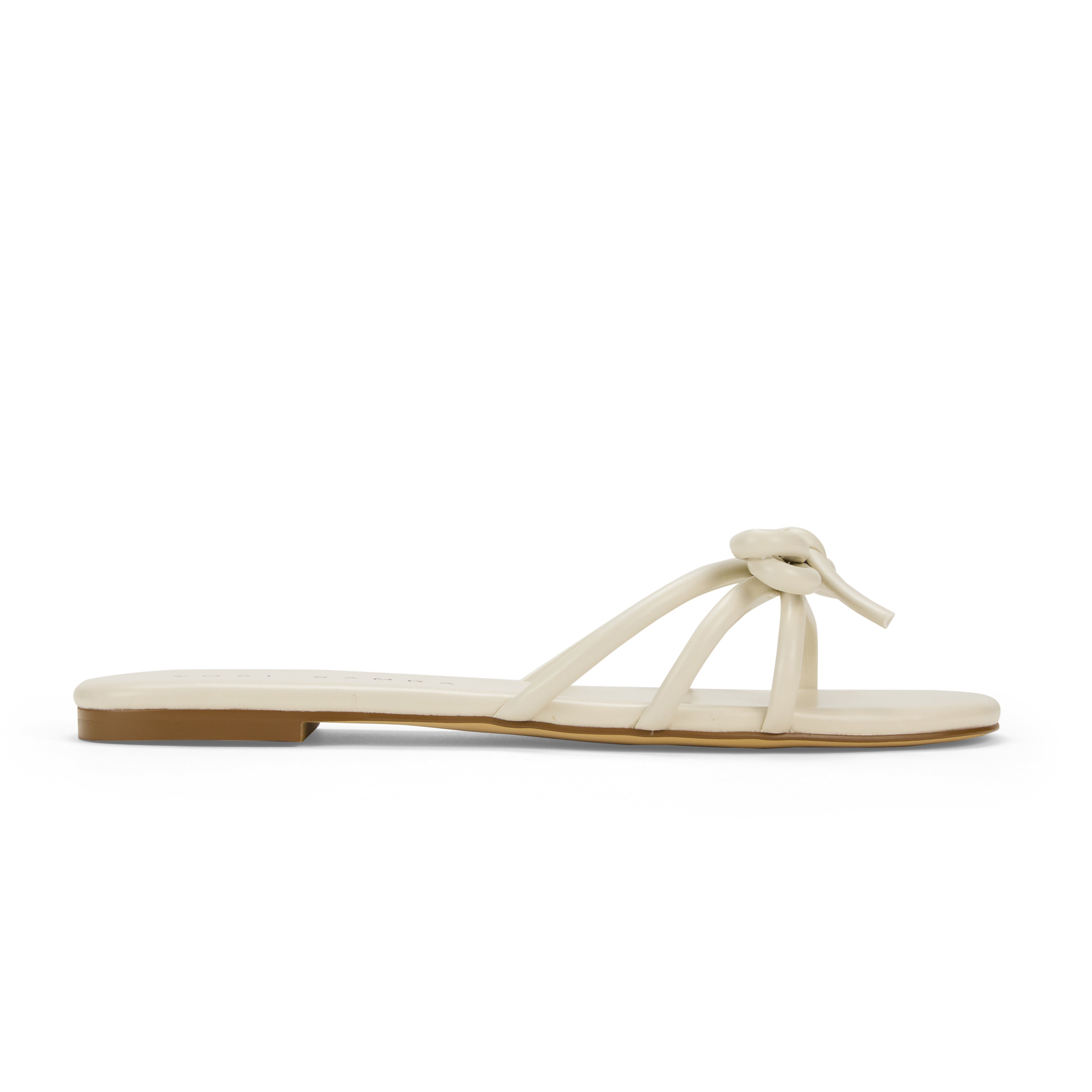 Nicole Bow Slide Sandal in Bone