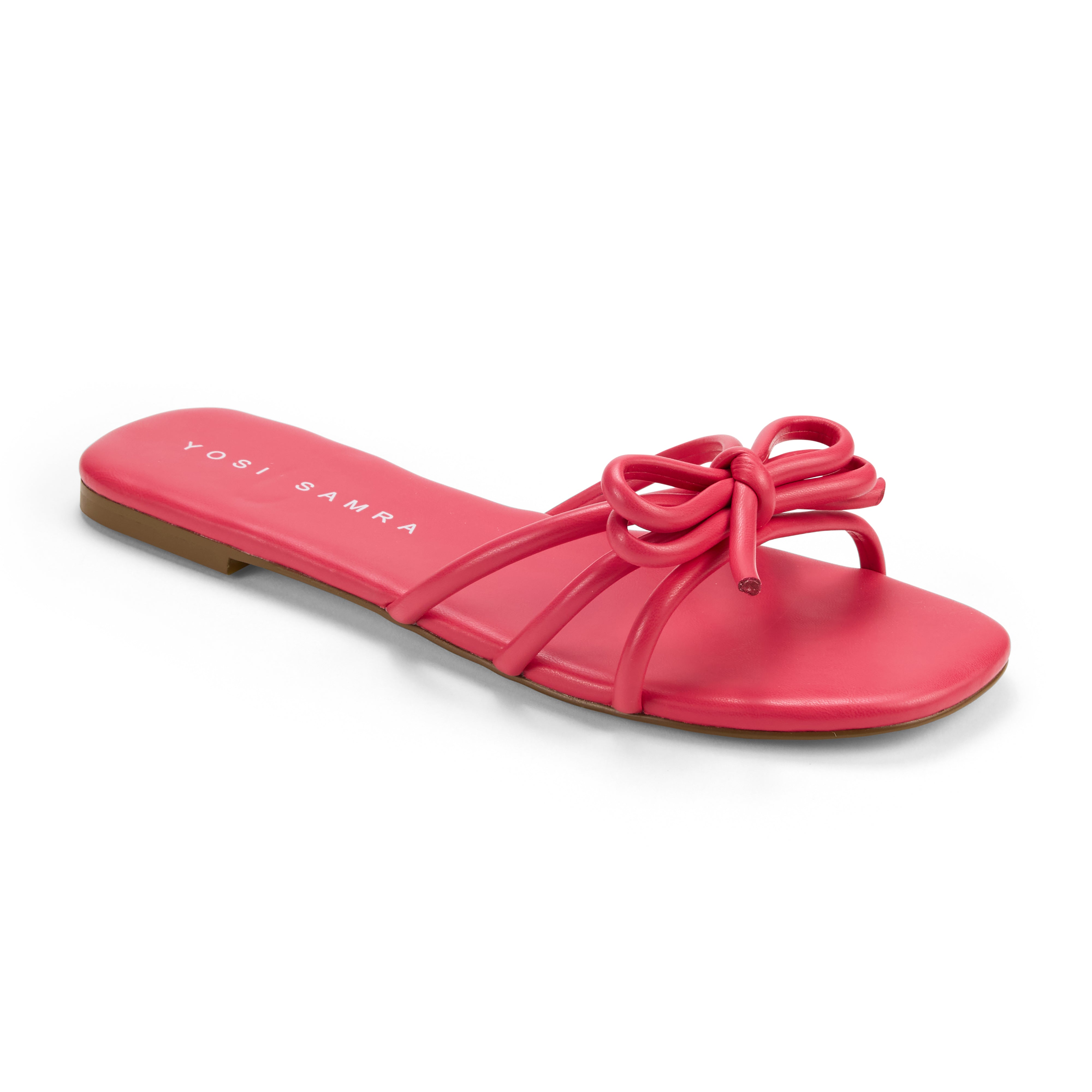 Nicole Bow Slide Sandal in Raspberry