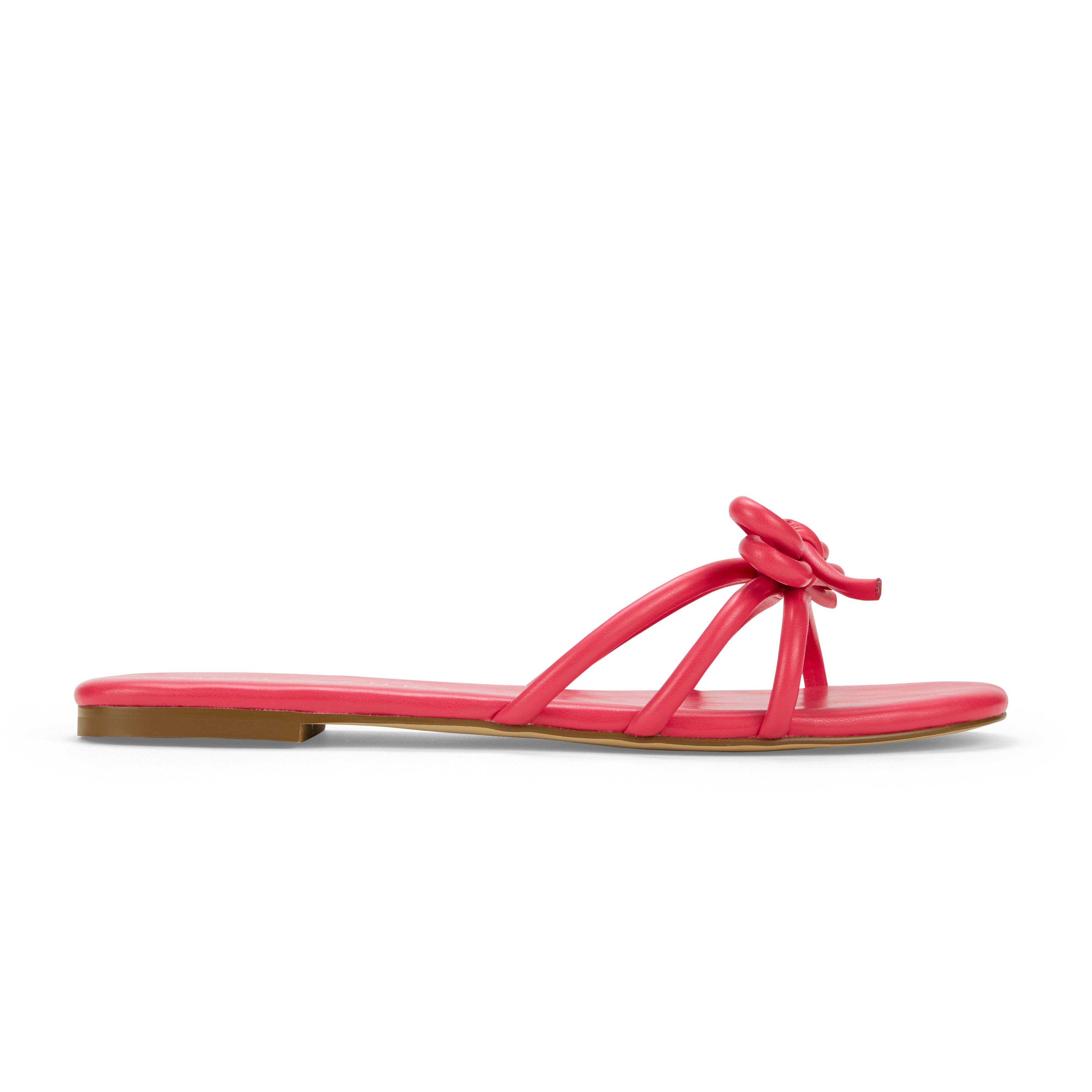 Nicole Bow Slide Sandal in Raspberry