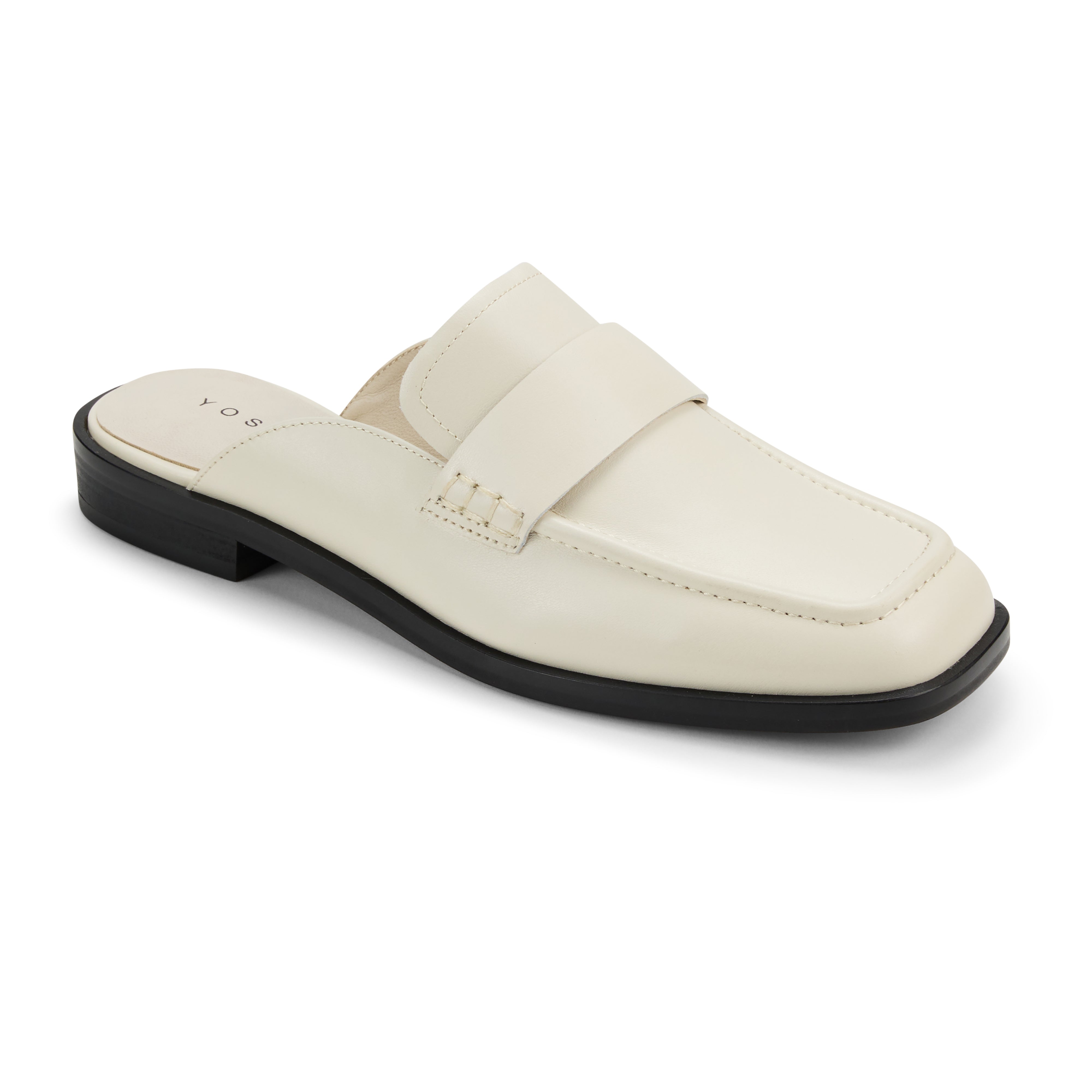 Odessa Loafer Mule in Bone Leather