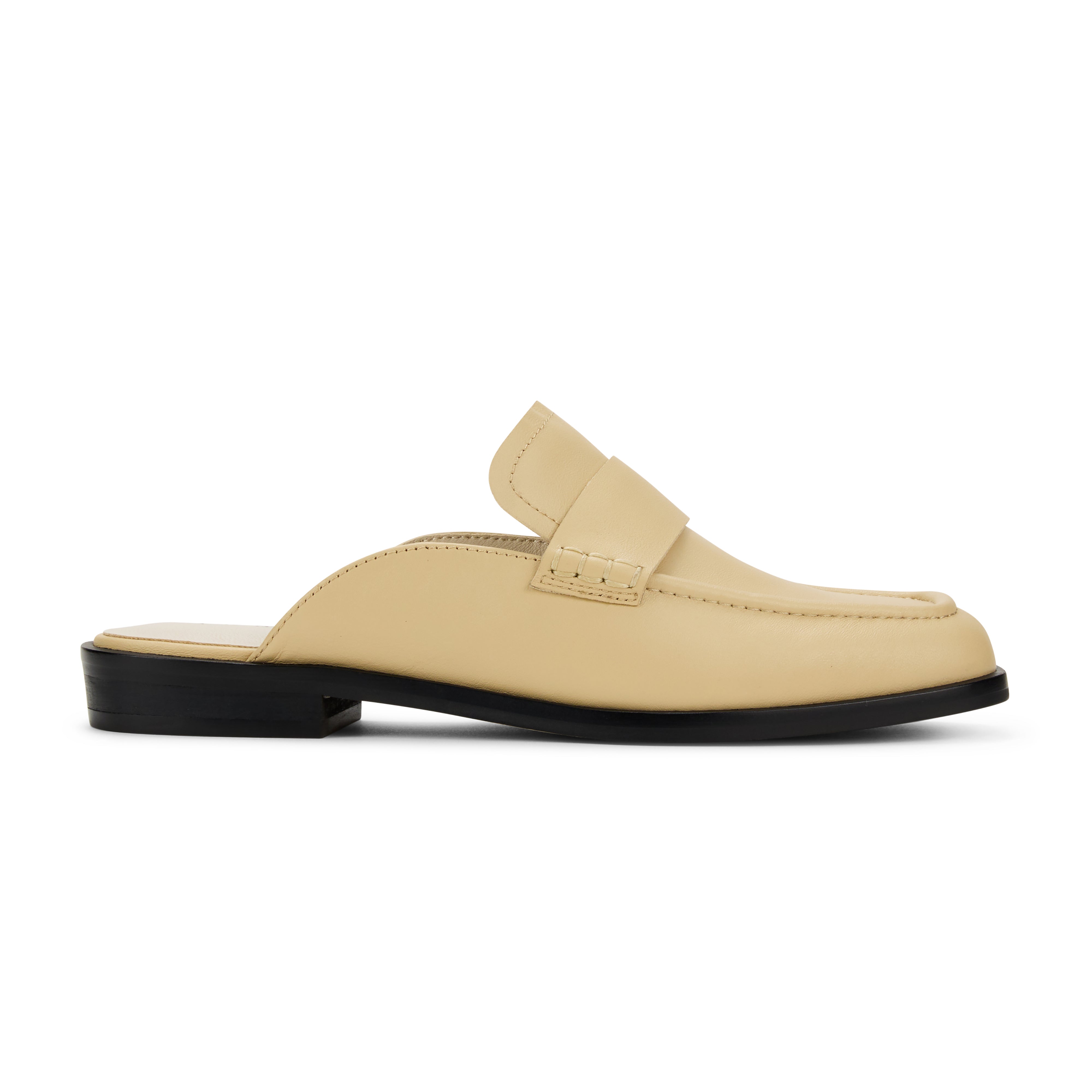 Odessa Loafer Mule in Oat Leather