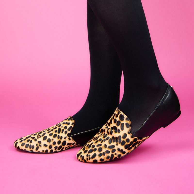 Preslie Loafer in Leopard Calf Hair