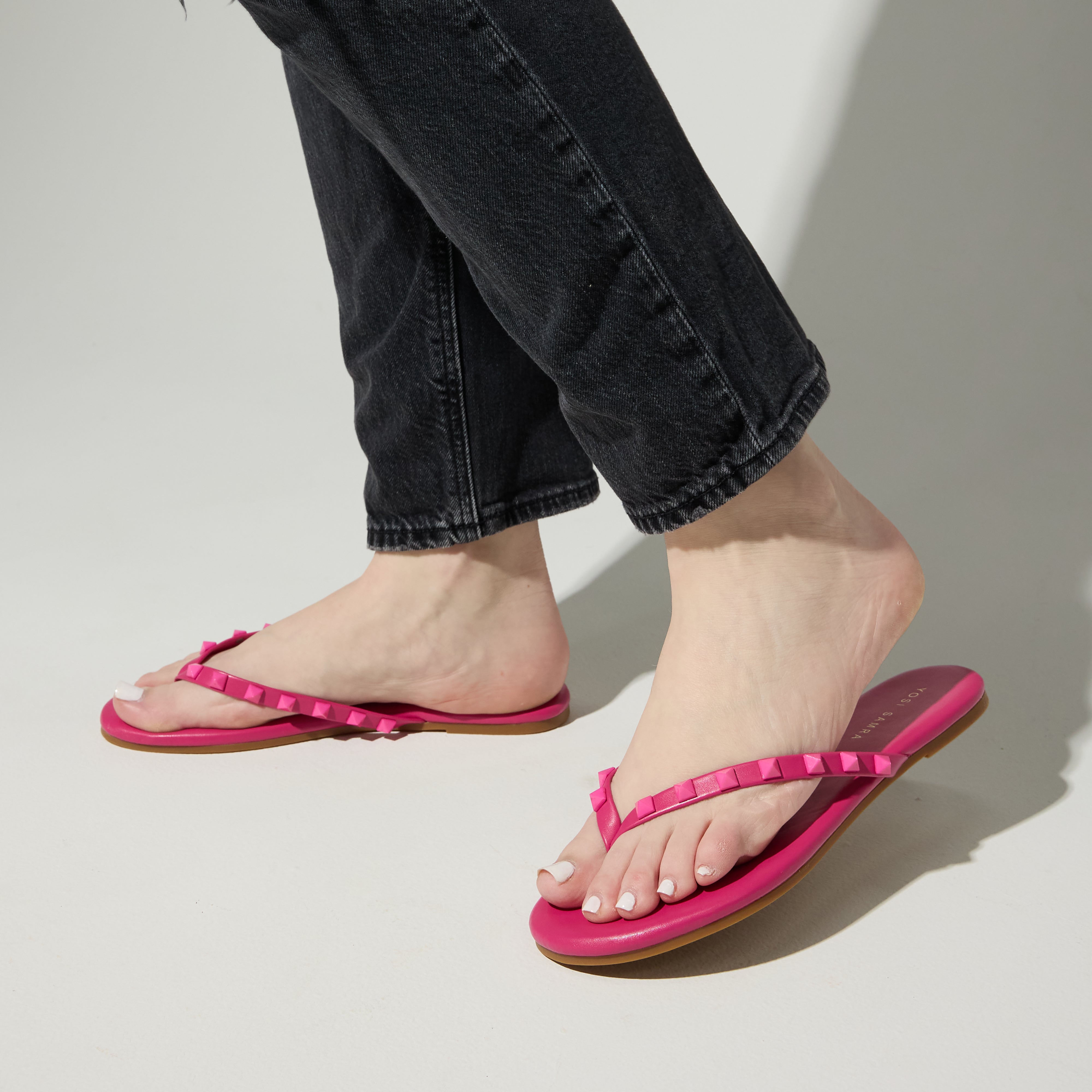 Rivington Stud Flip Flop in Fuchsia