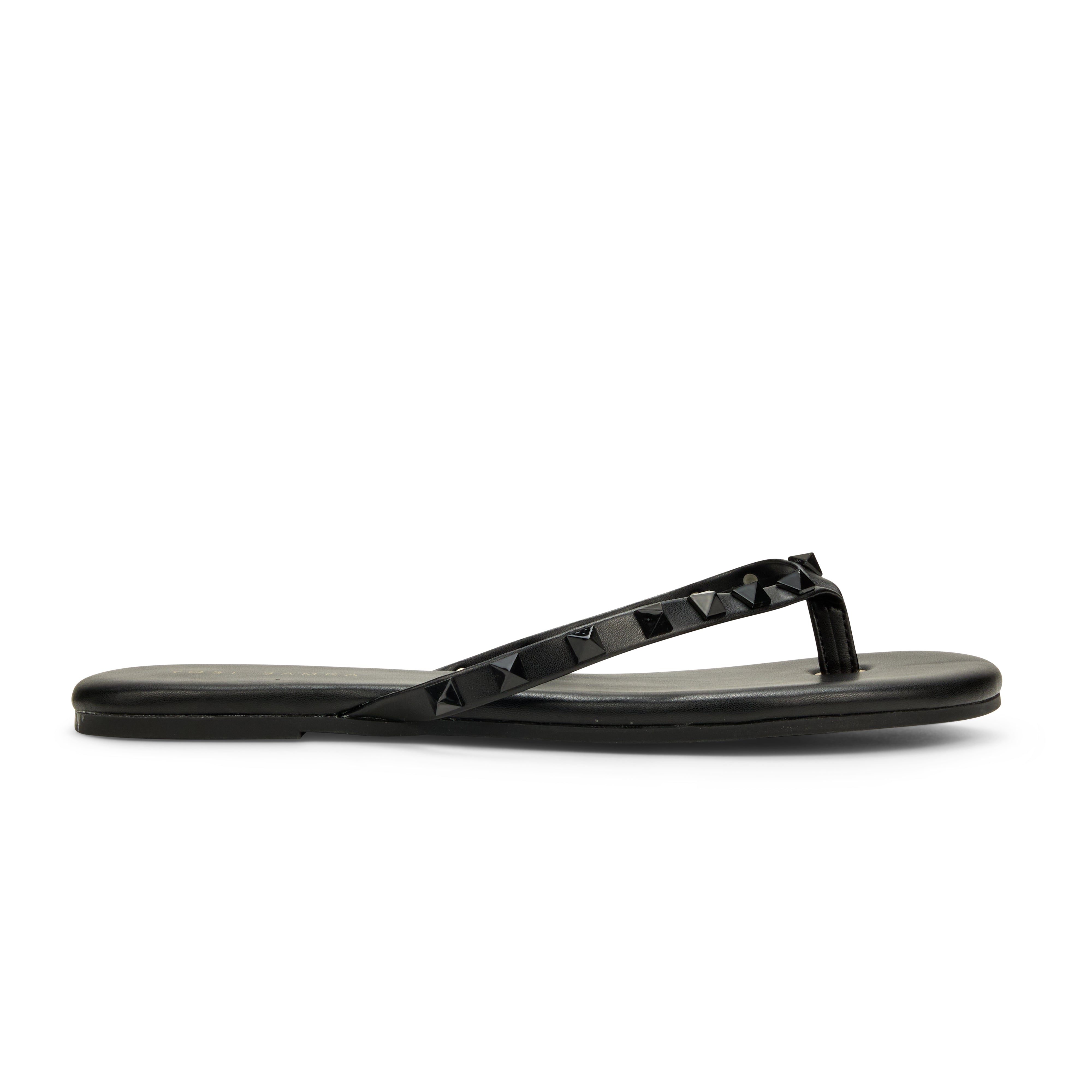 Rivington Stud Flip Flop in Black/Black