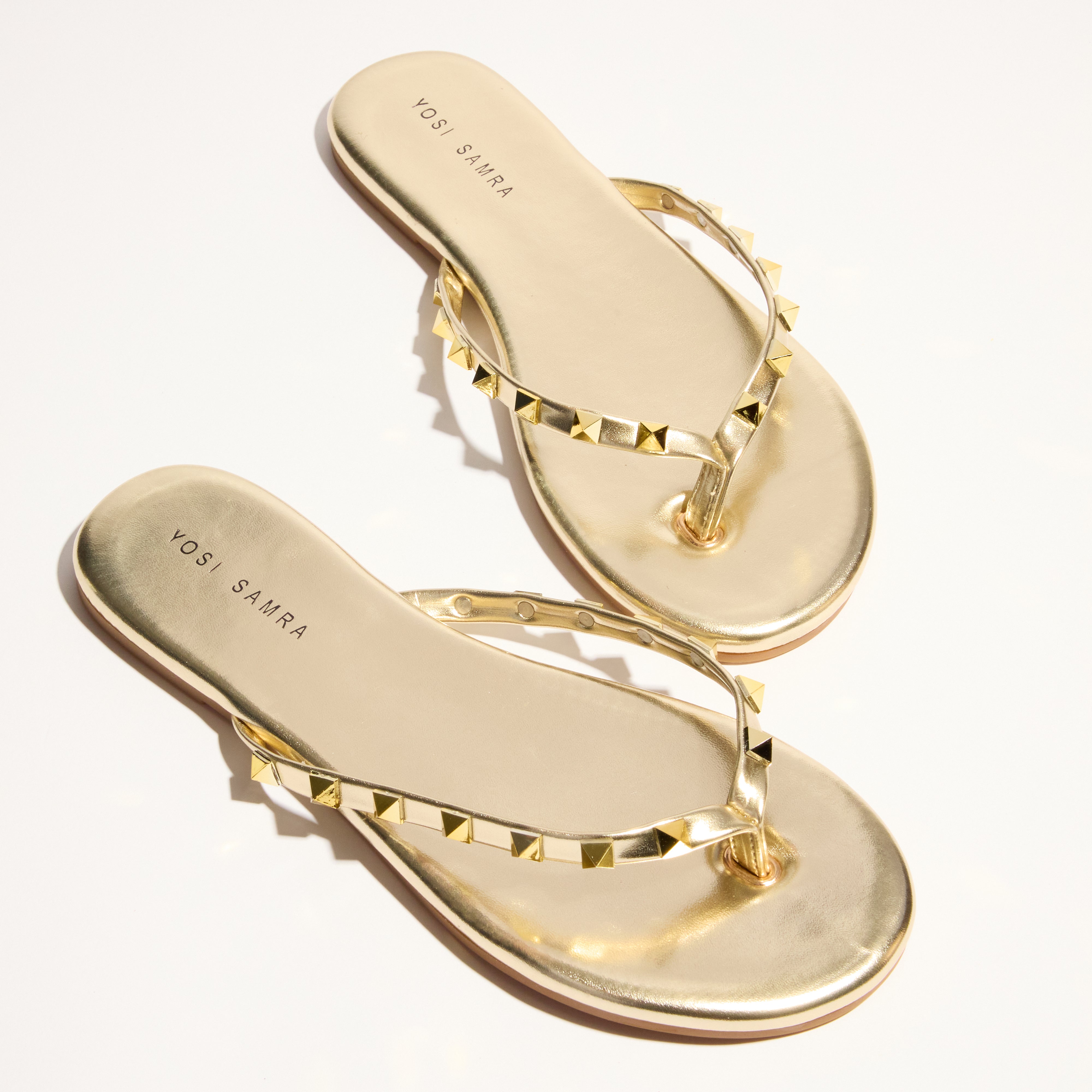 Rivington Stud Flip Flop in Gold