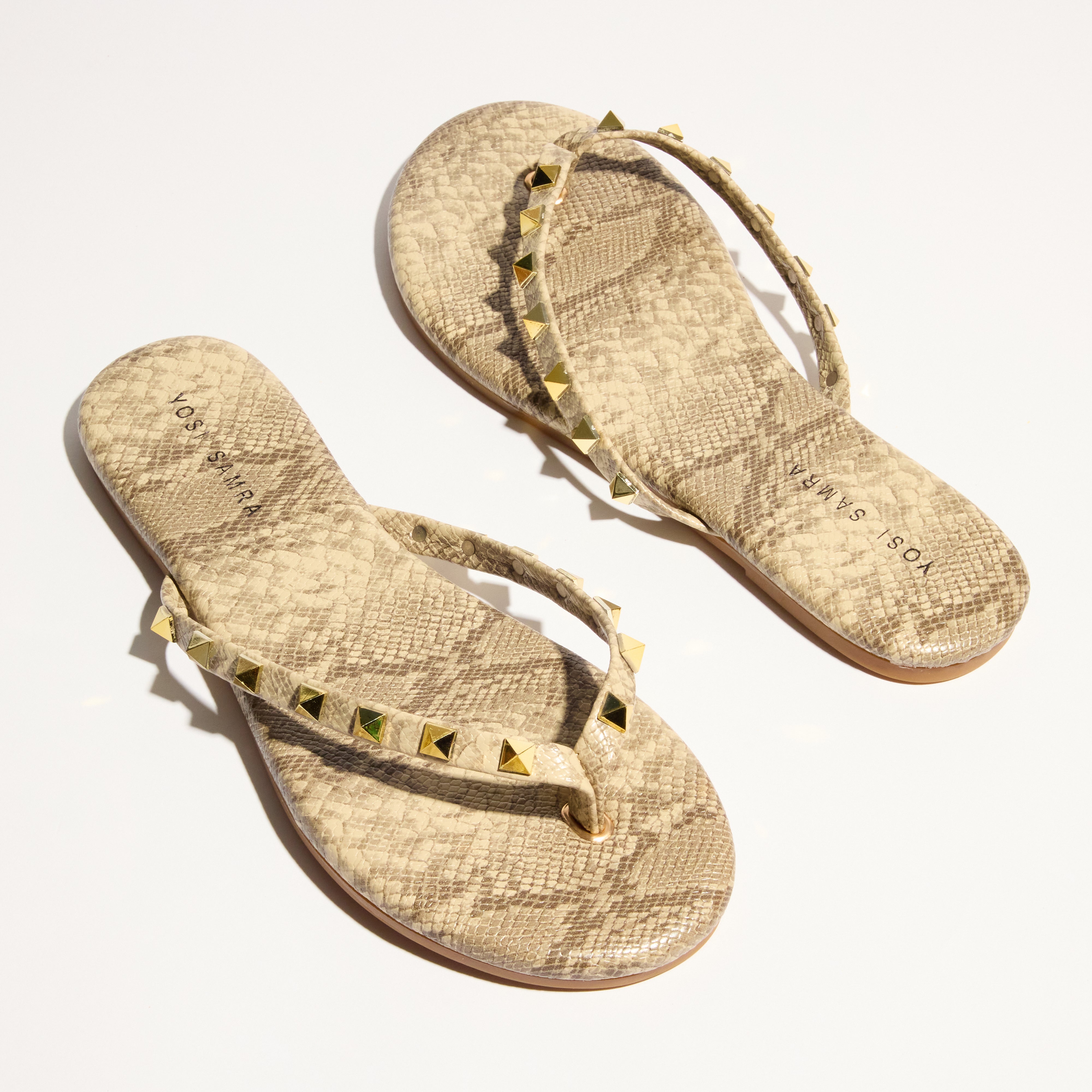 Rivington Stud Flip Flop in Snake Print