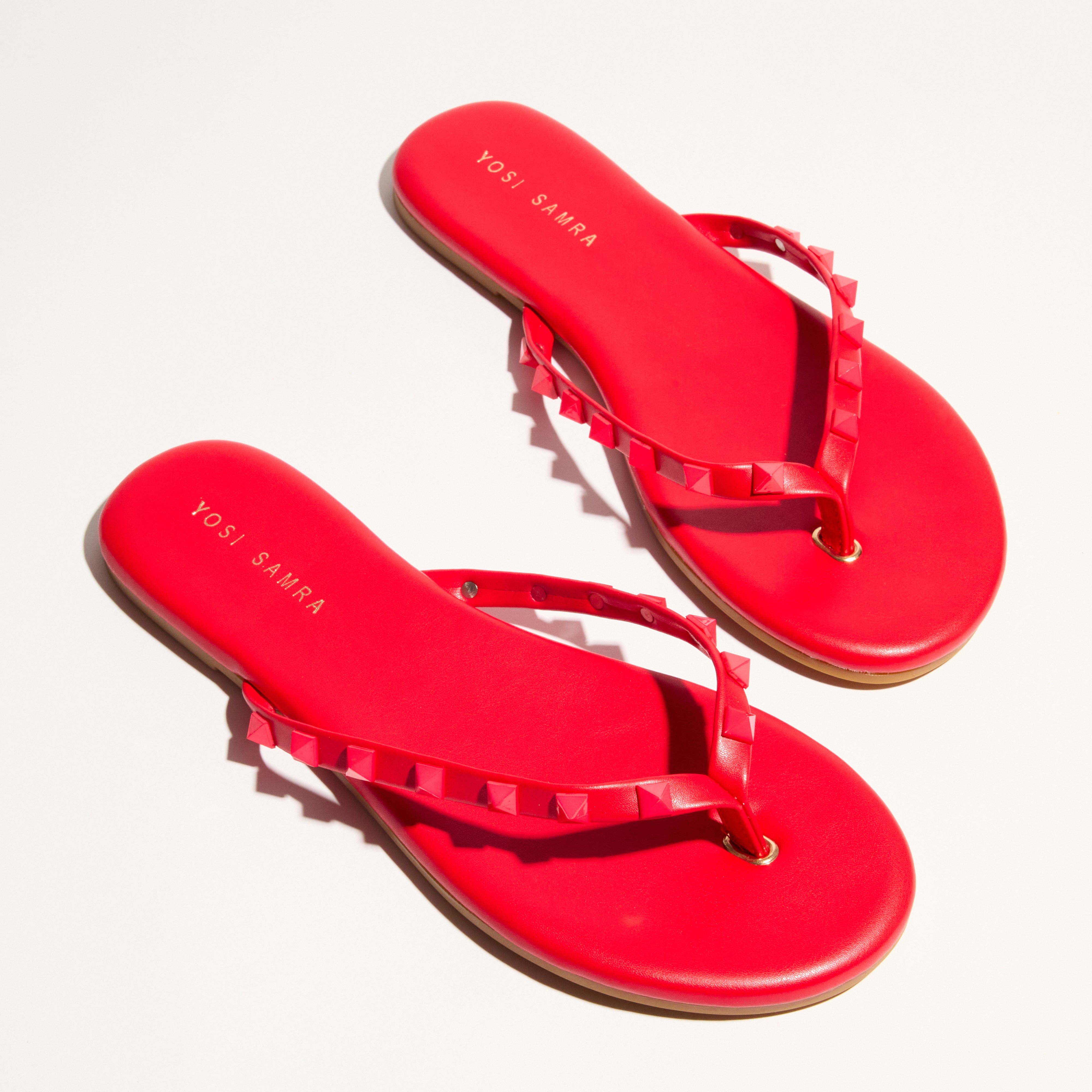 Rivington Stud Flip Flop in Red