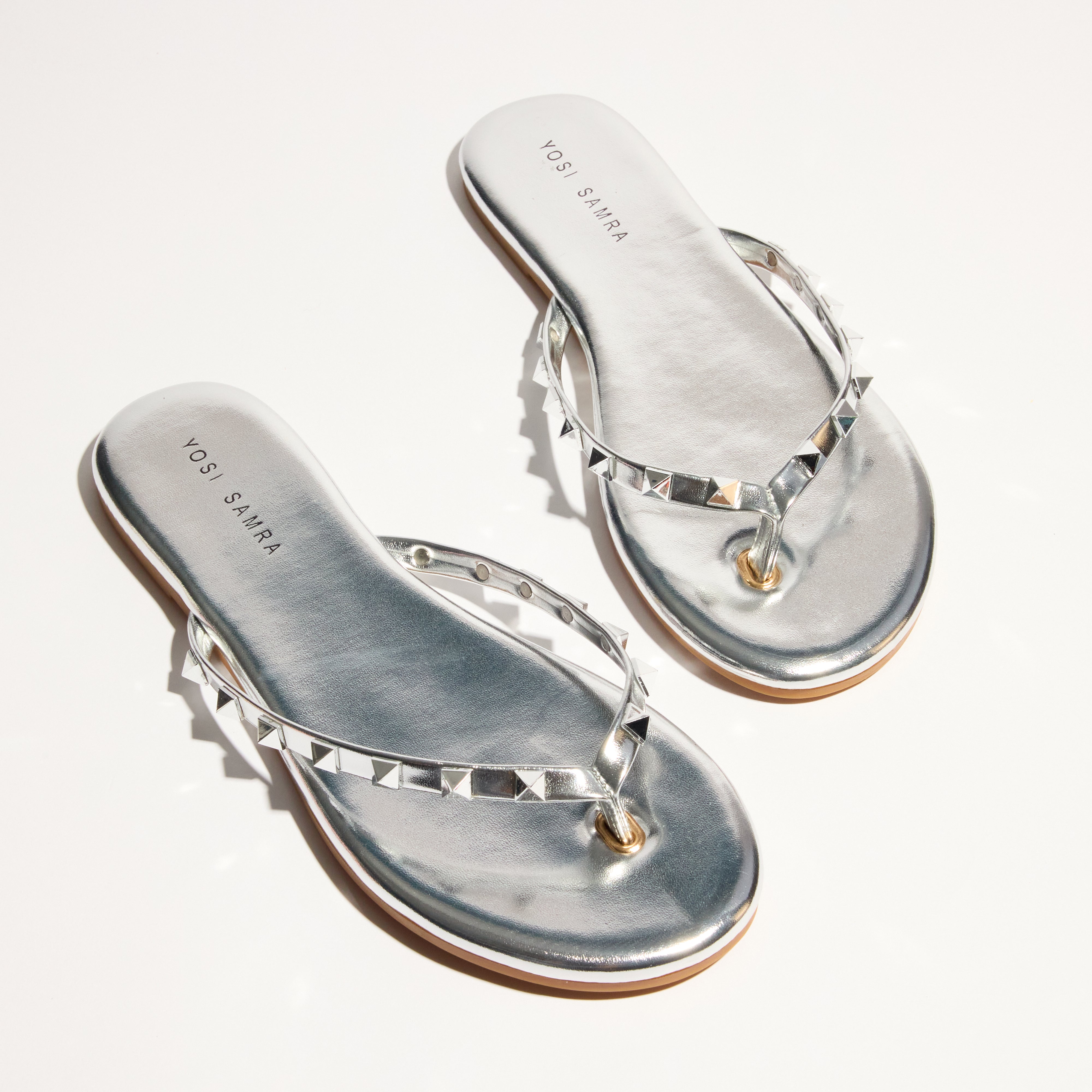 Rivington Stud Flip Flop in Silver