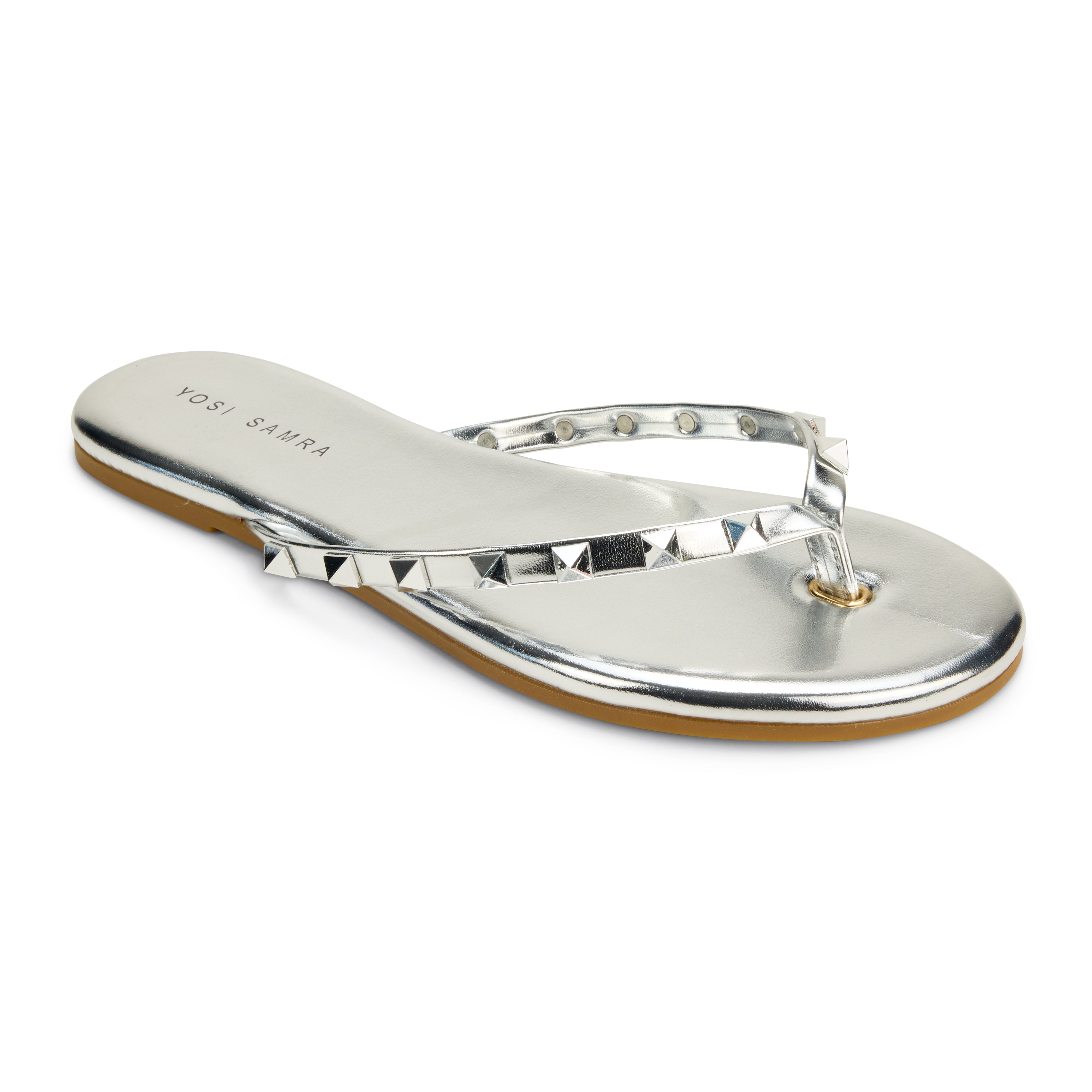 Rivington Stud Flip Flop in Silver