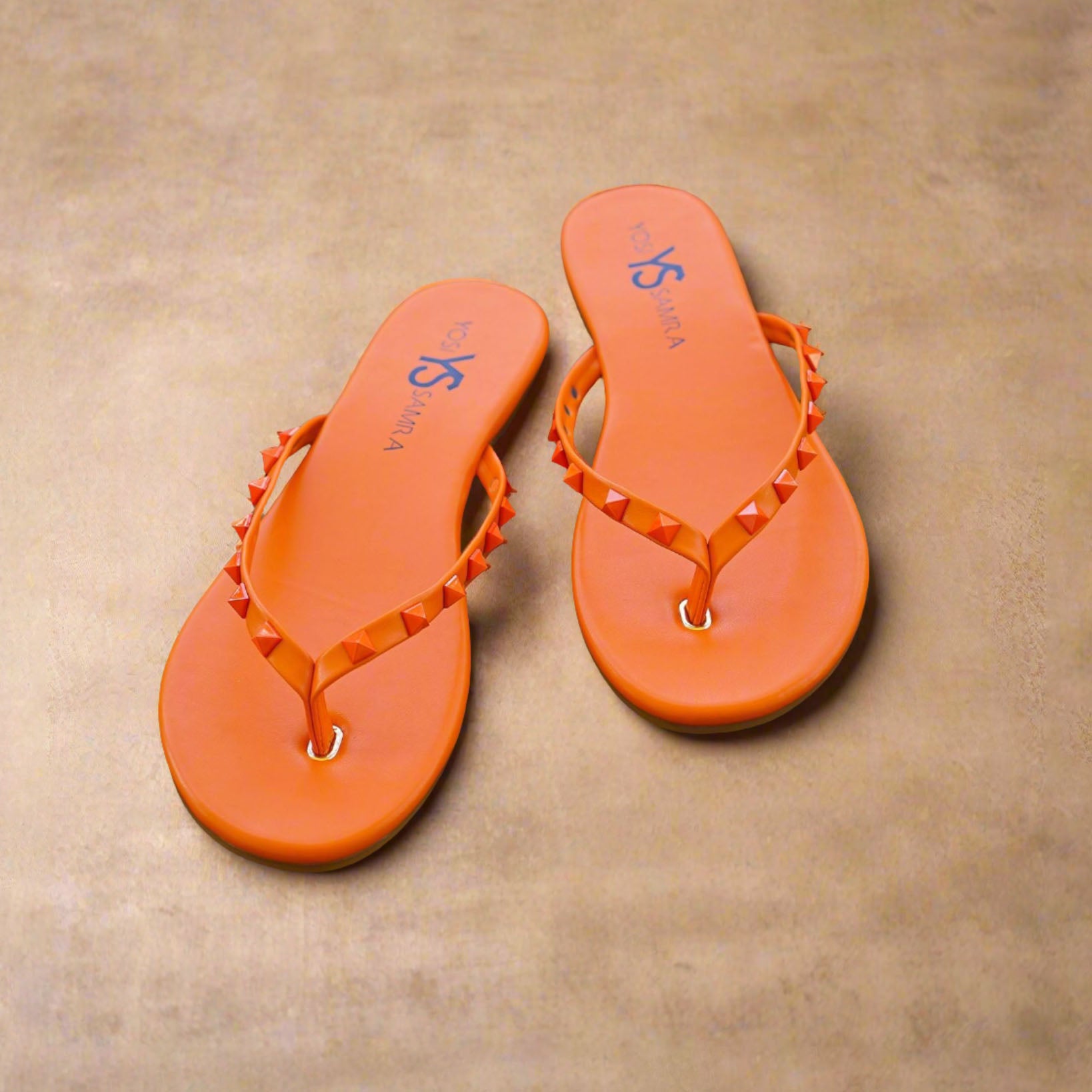 Rivington Stud Flip Flop in Apricot