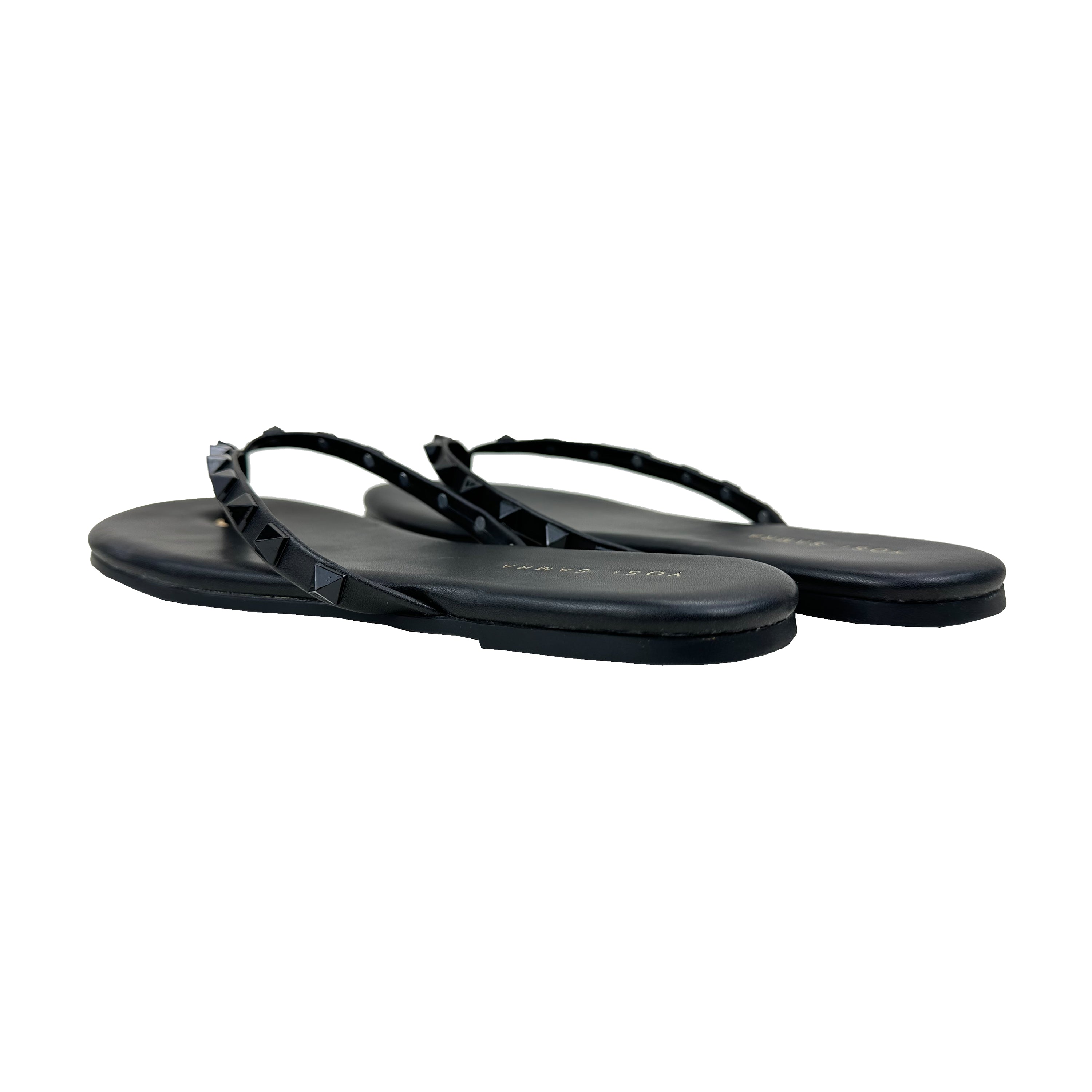 Rivington Stud Flip Flop in Black/Black