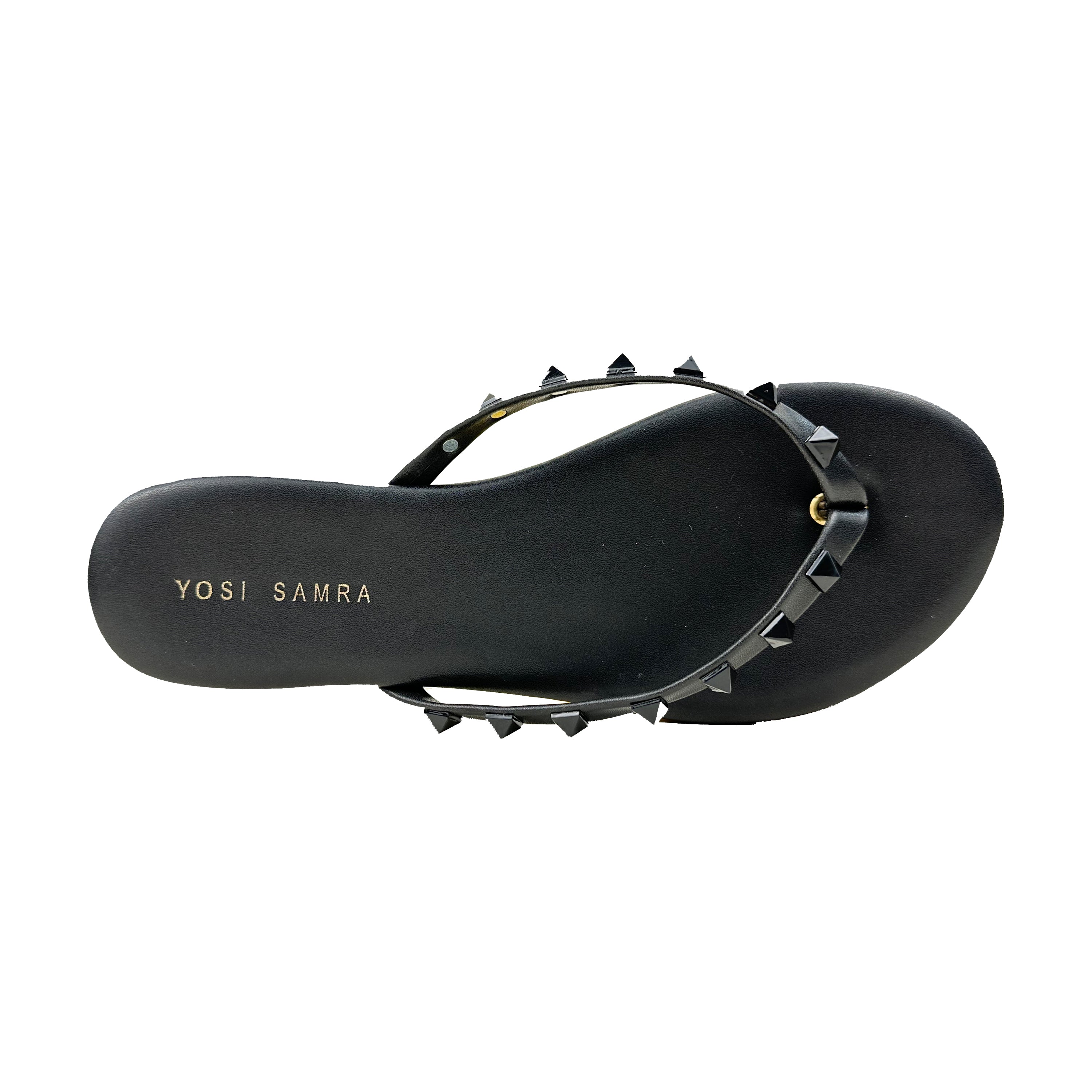 Rivington Stud Flip Flop in Black/Black