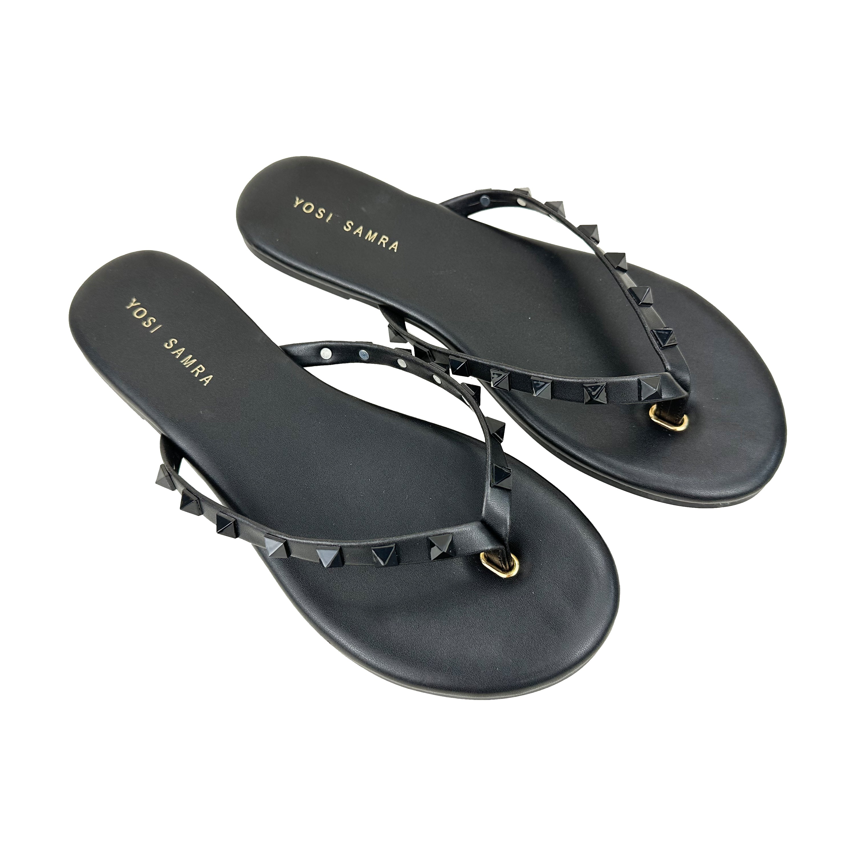 Rivington Stud Flip Flop in Black/Black