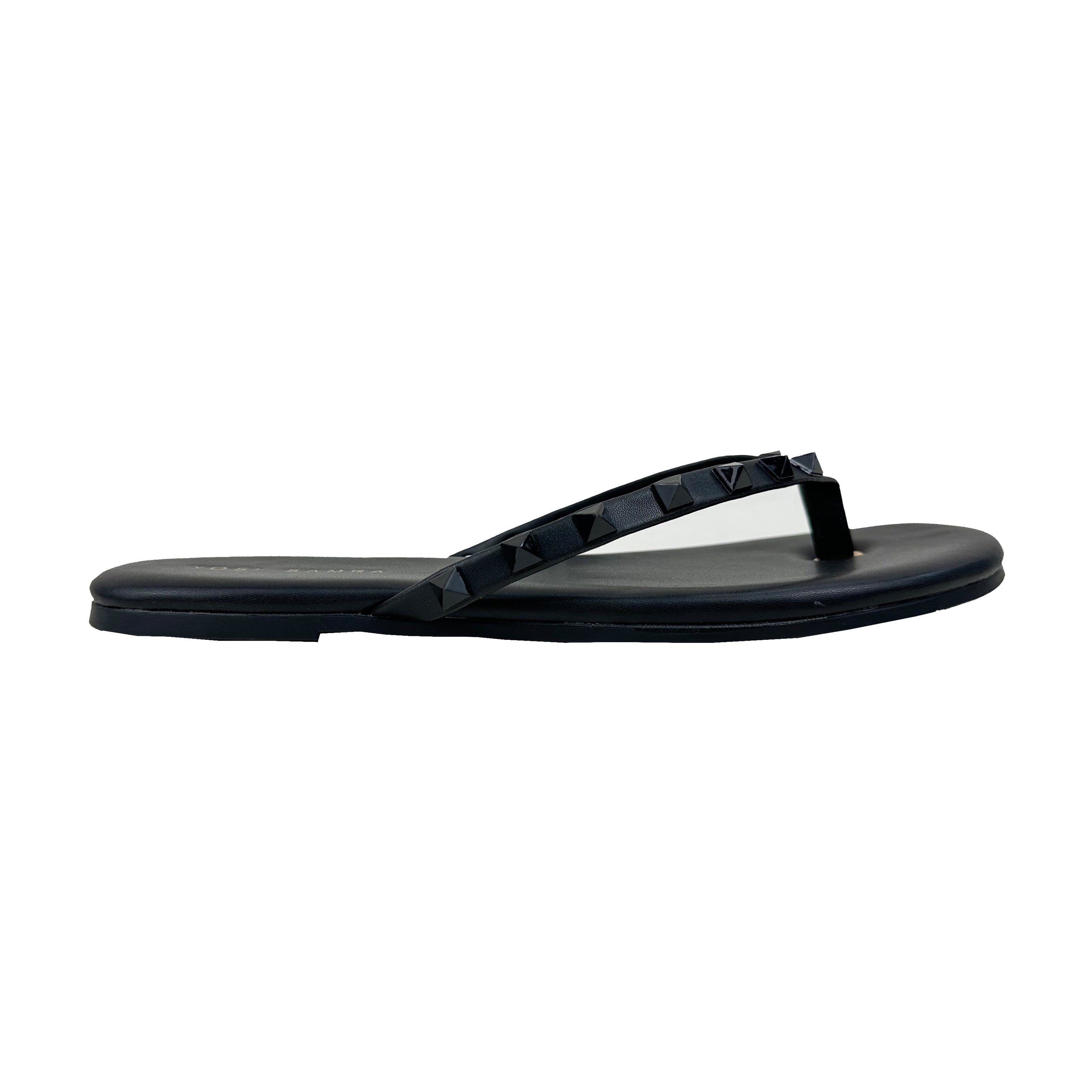 Rivington Stud Flip Flop in Black/Black