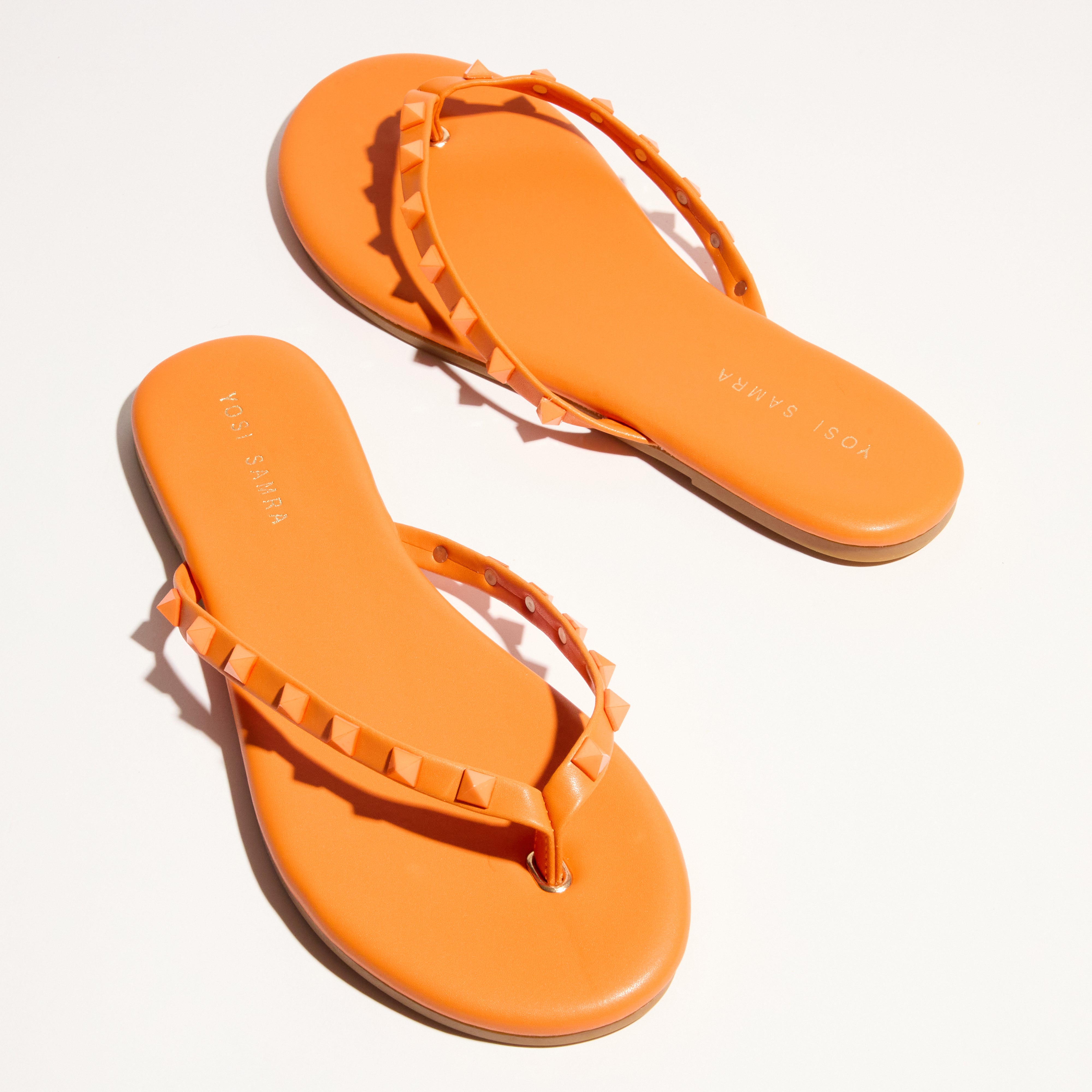 Rivington Stud Flip Flop in Tangerine