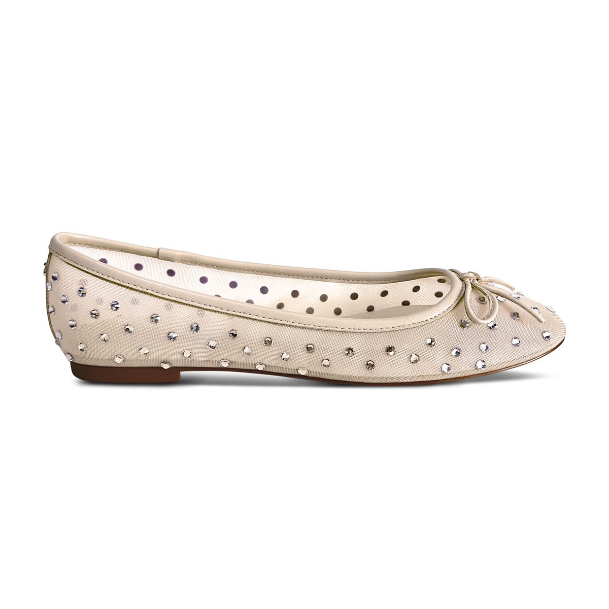 Mesh ballet flat deals with scattered crystals