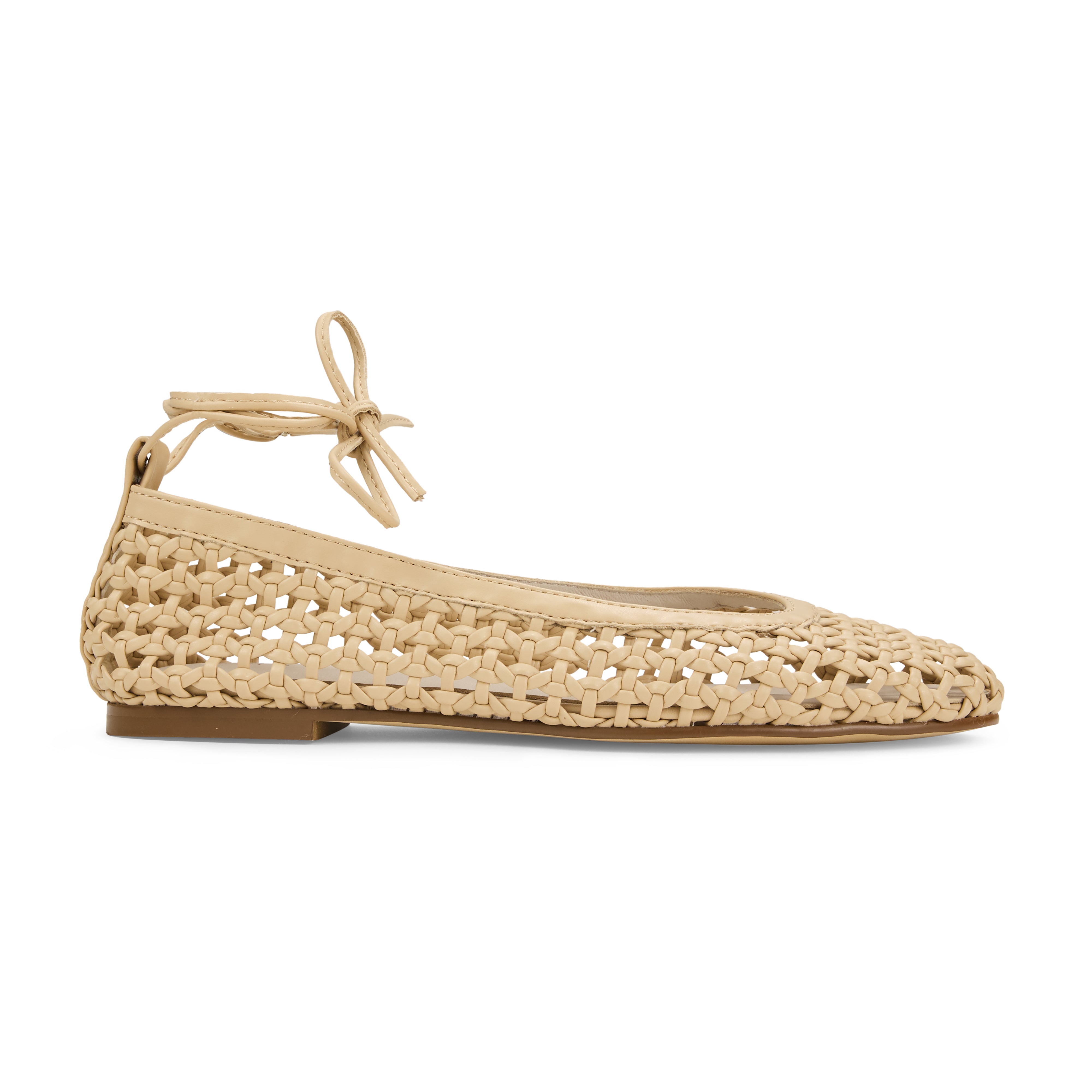 Sadie Ballet Flat in Natural Hand Woven