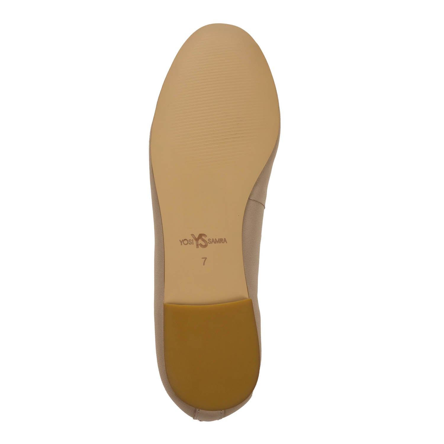 Sadie Ballet Flat in Taupe Leather