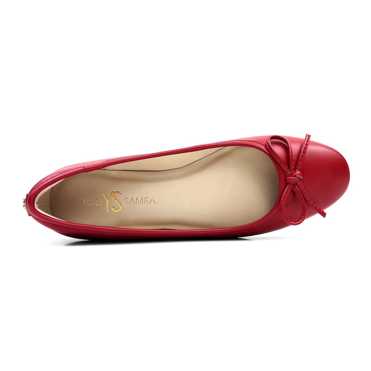 Sadie Ballet Flat in Red Leather