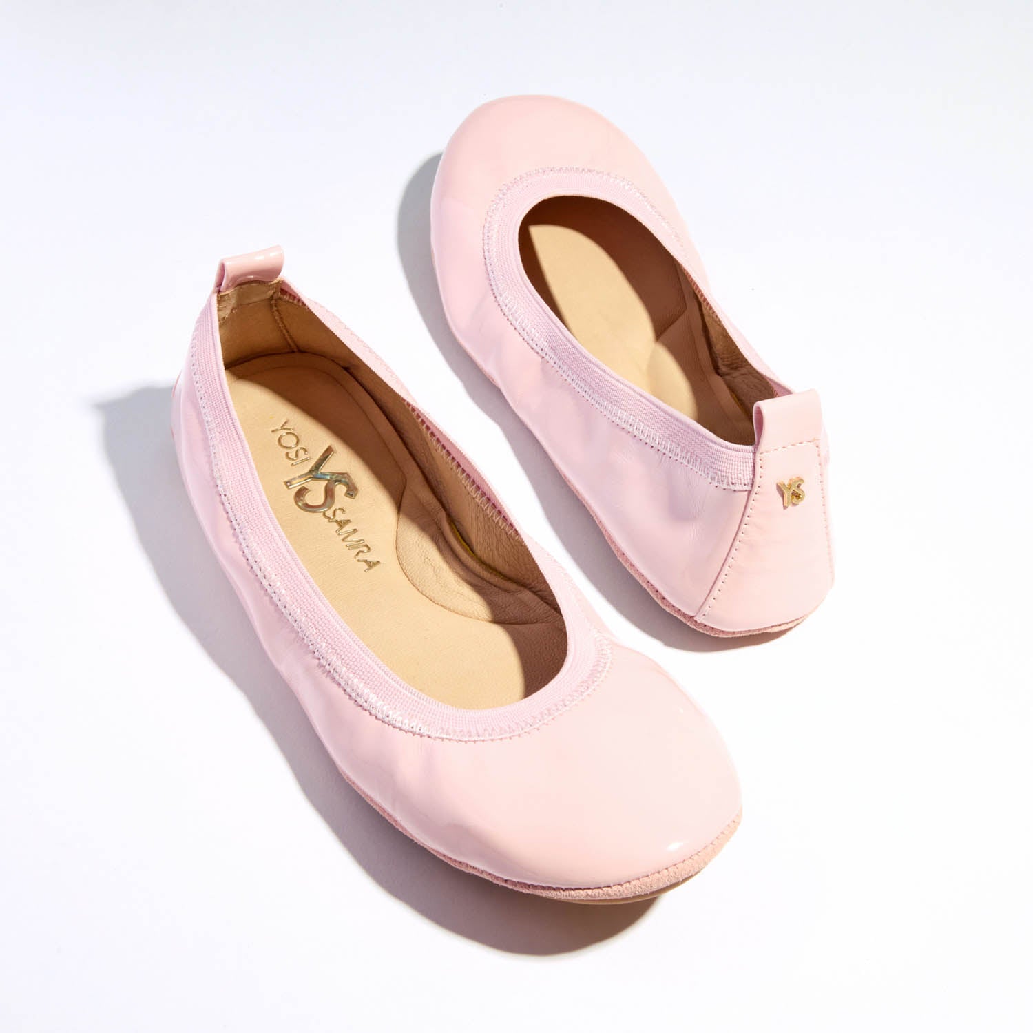 Samara Foldable Ballet Flat in Blush Patent