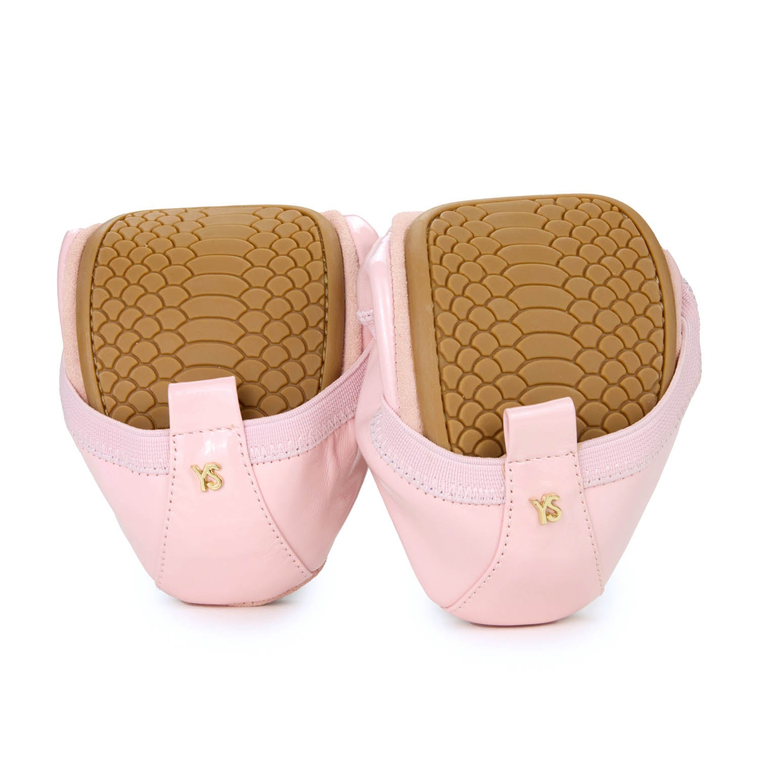 Samara Foldable Ballet Flat in Blush Patent