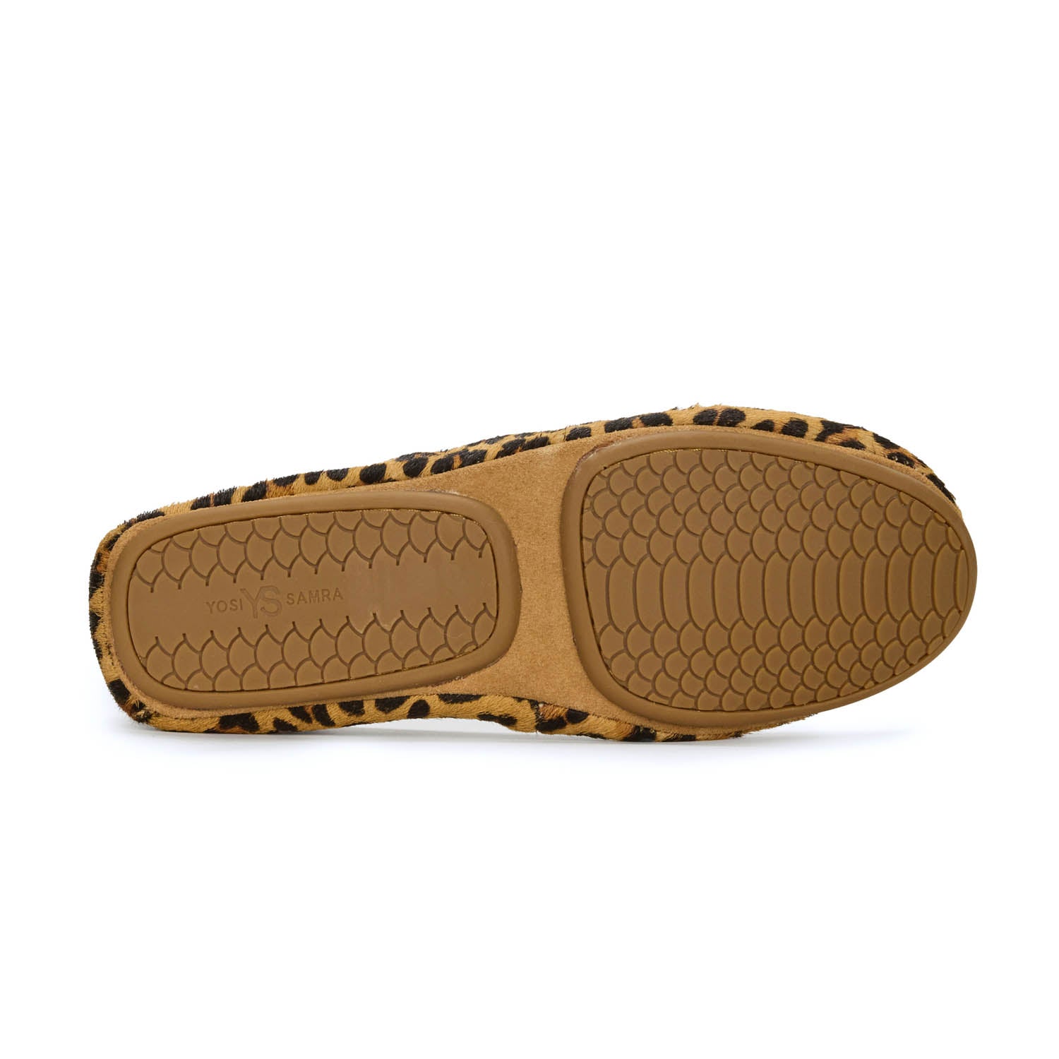 Samara Foldable Ballet Flat in Leopard Calf Hair