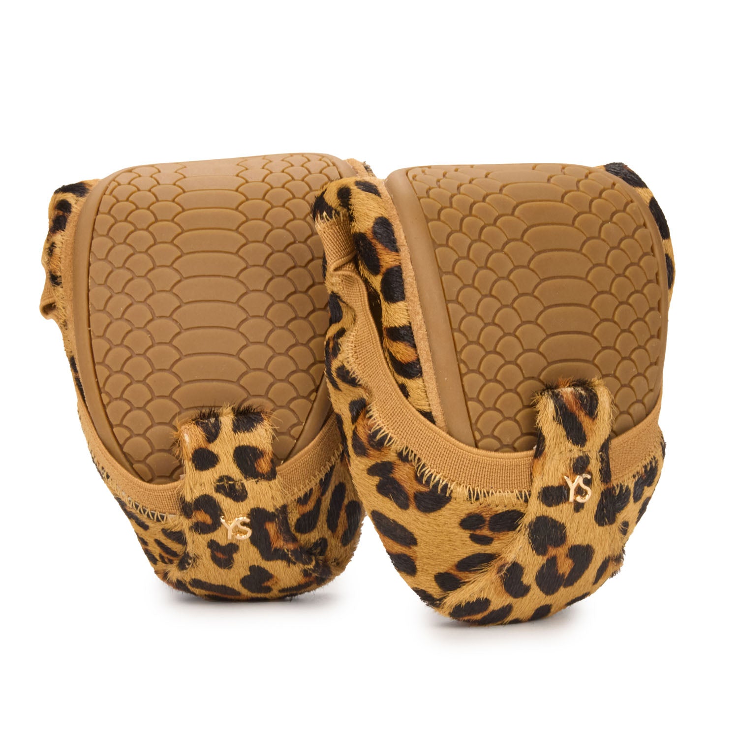 Samara Foldable Ballet Flat in Leopard Calf Hair