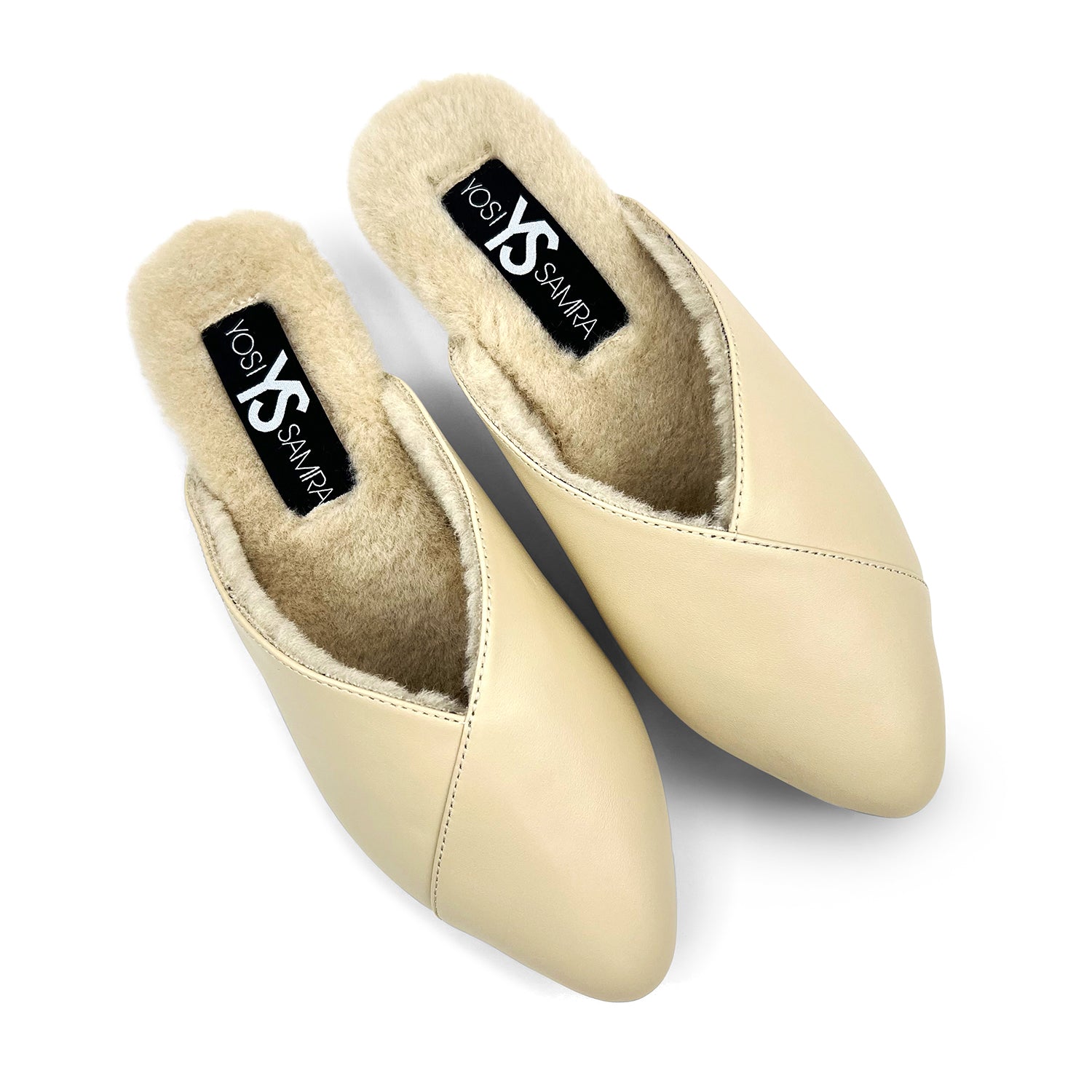 Valentina Slipper Mule in Nude Leather