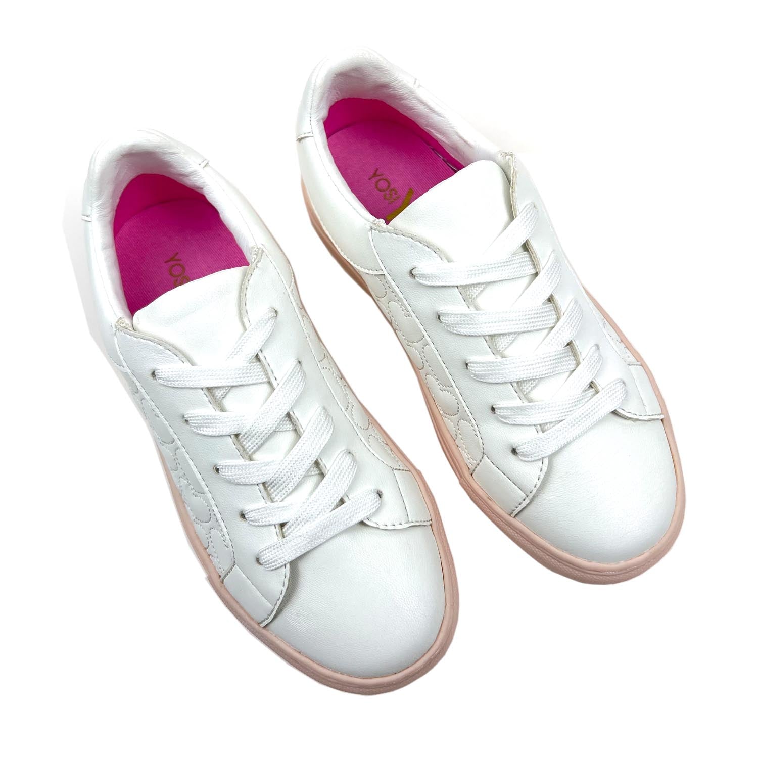 Miss Ari Hearts Sneaker in White - Kids