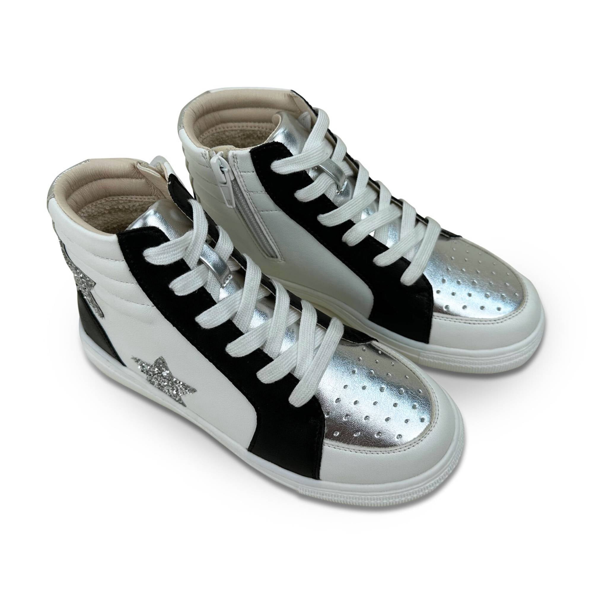 Miss Hannah Sneaker in Black & White - Kids