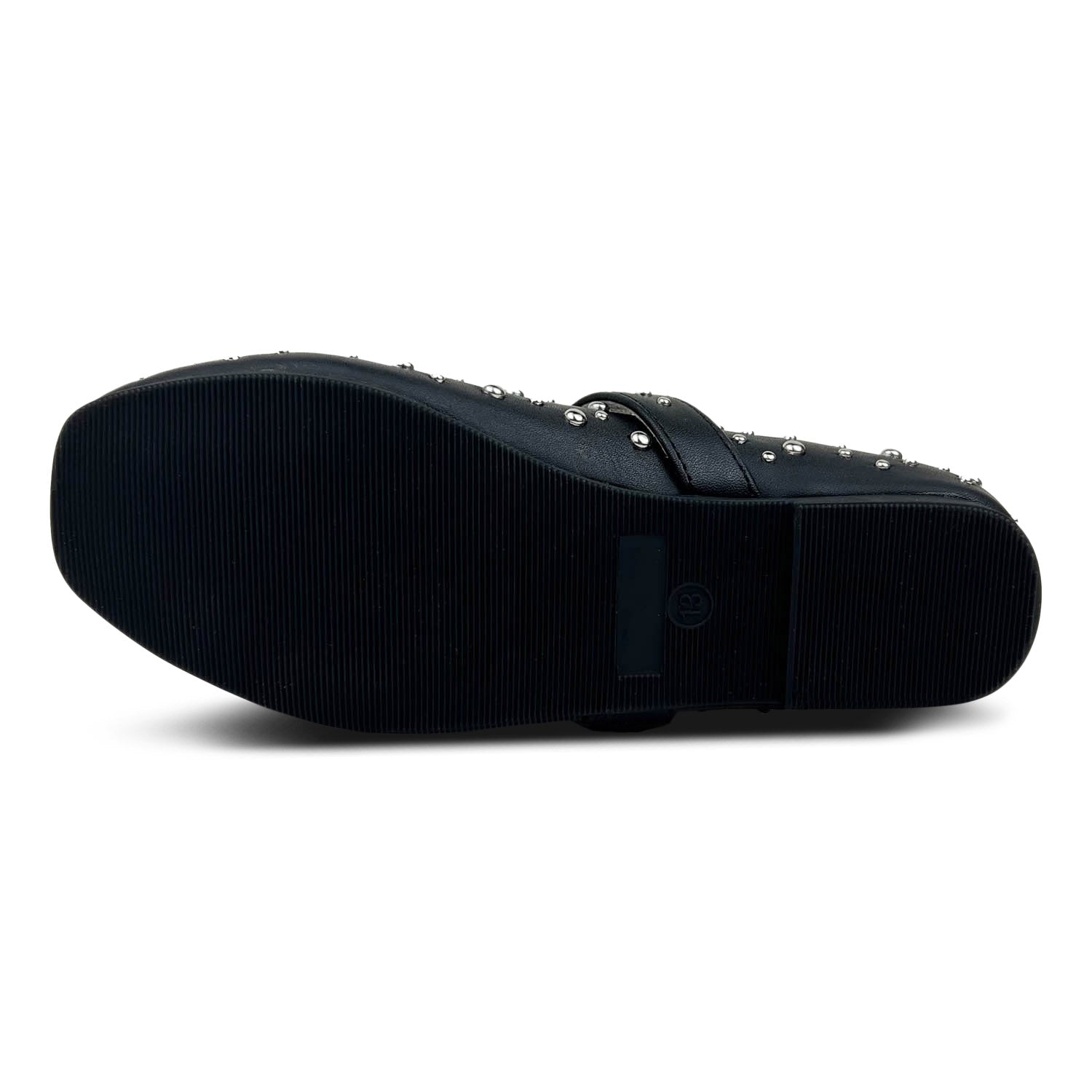 Miss Sadie Ballet Flat in Black Studs - Kids