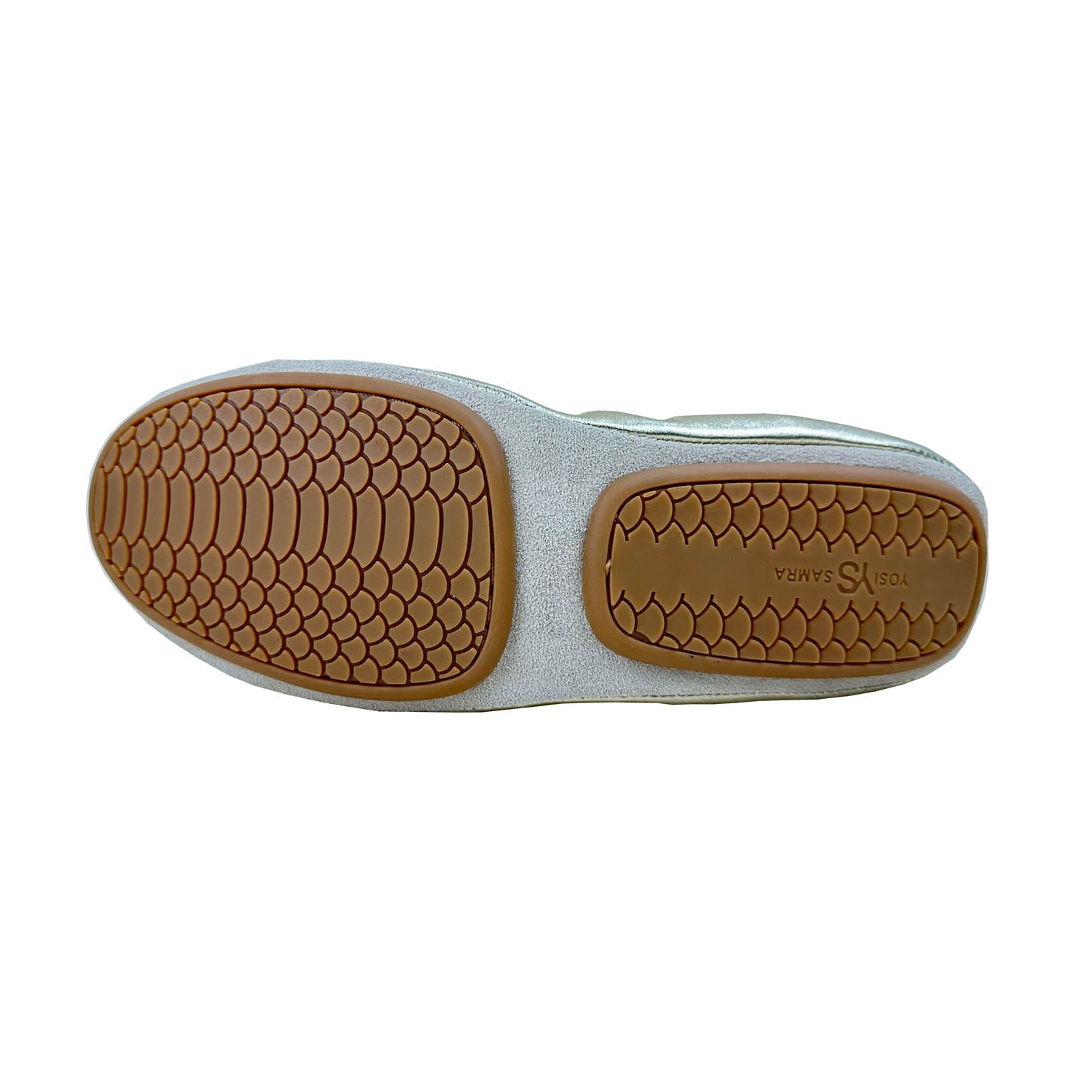 Samantha Foldable Ballet Flat in Gold & Silver