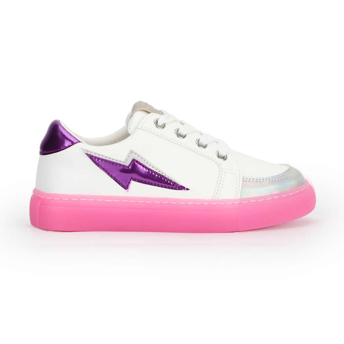 Layla Glitter Lightning Bolt Sneakers 36 / Pink by Mini Dreamers