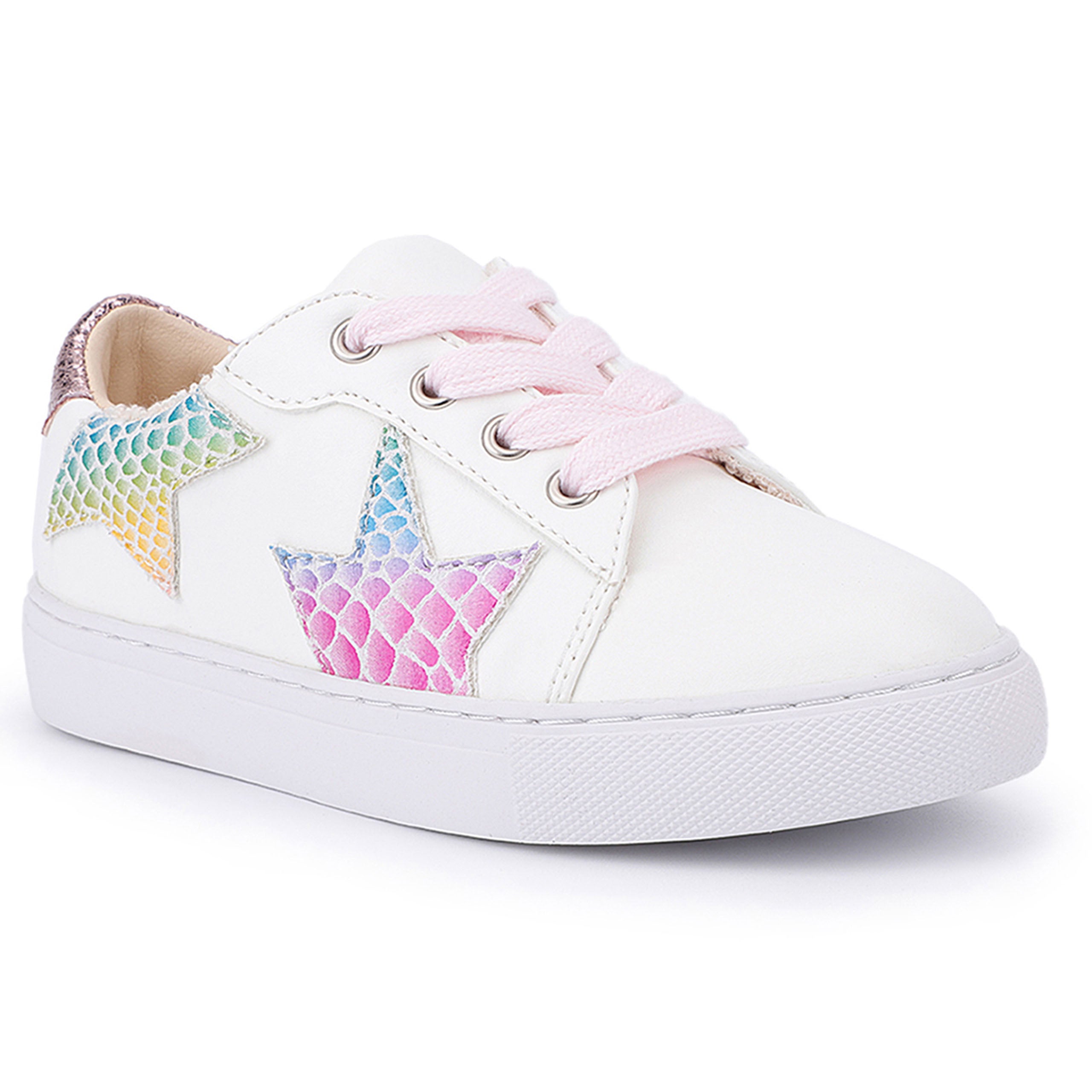 Miss Harper Sneaker in Rainbow Snake Print - Kids