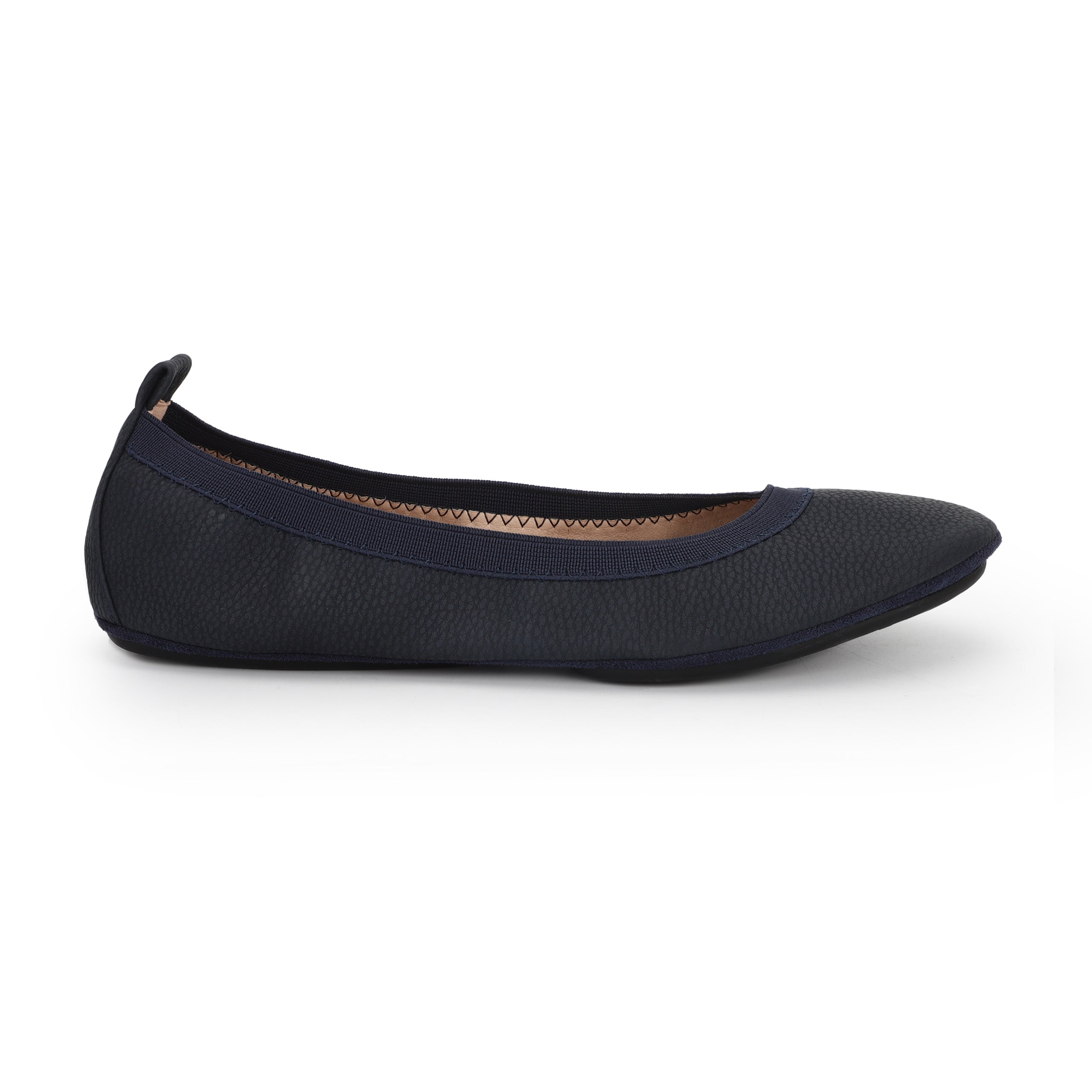 Nina Foldable Ballet Flat in Navy Vegan