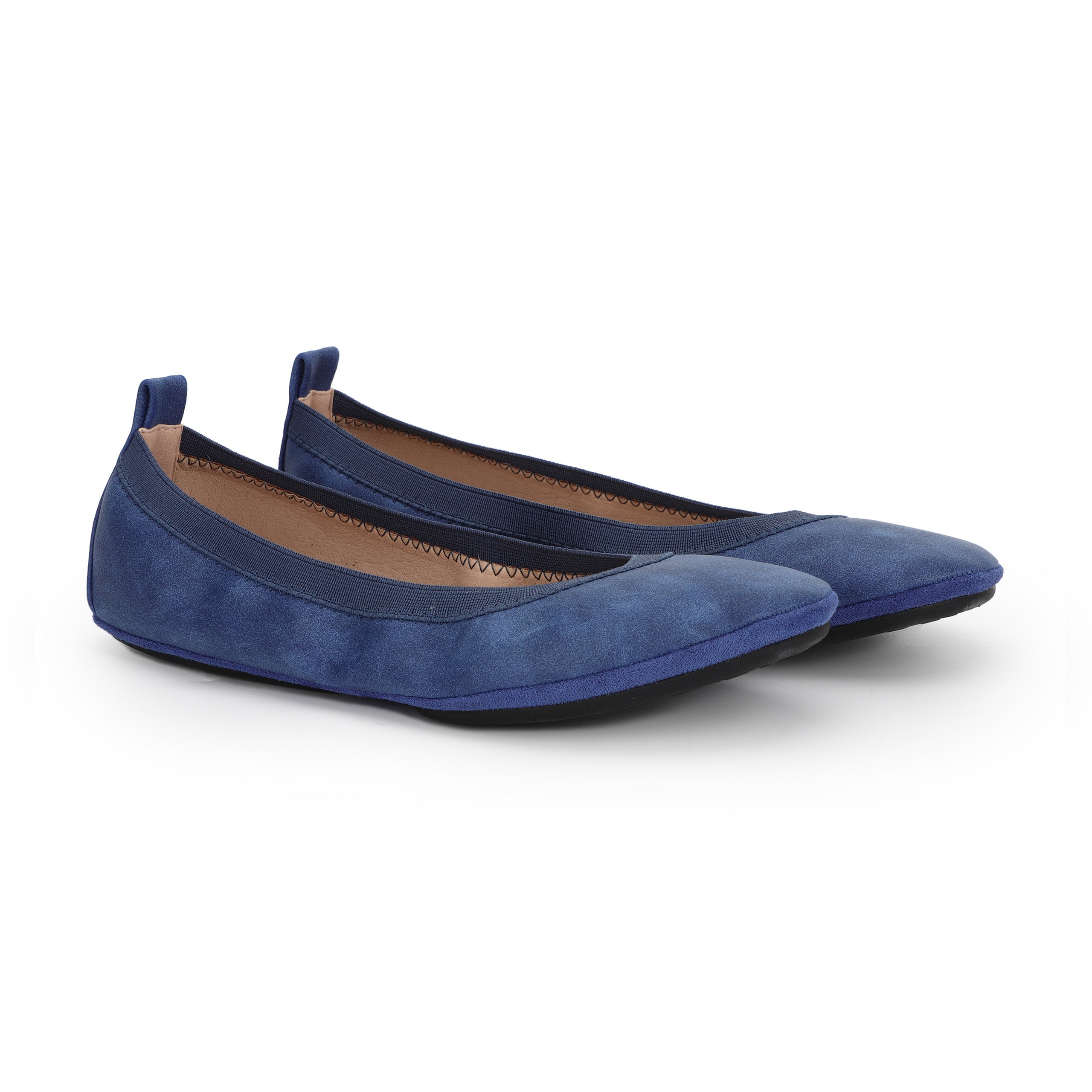 Nina Foldable Ballet Flat in Royal Blue Vegan