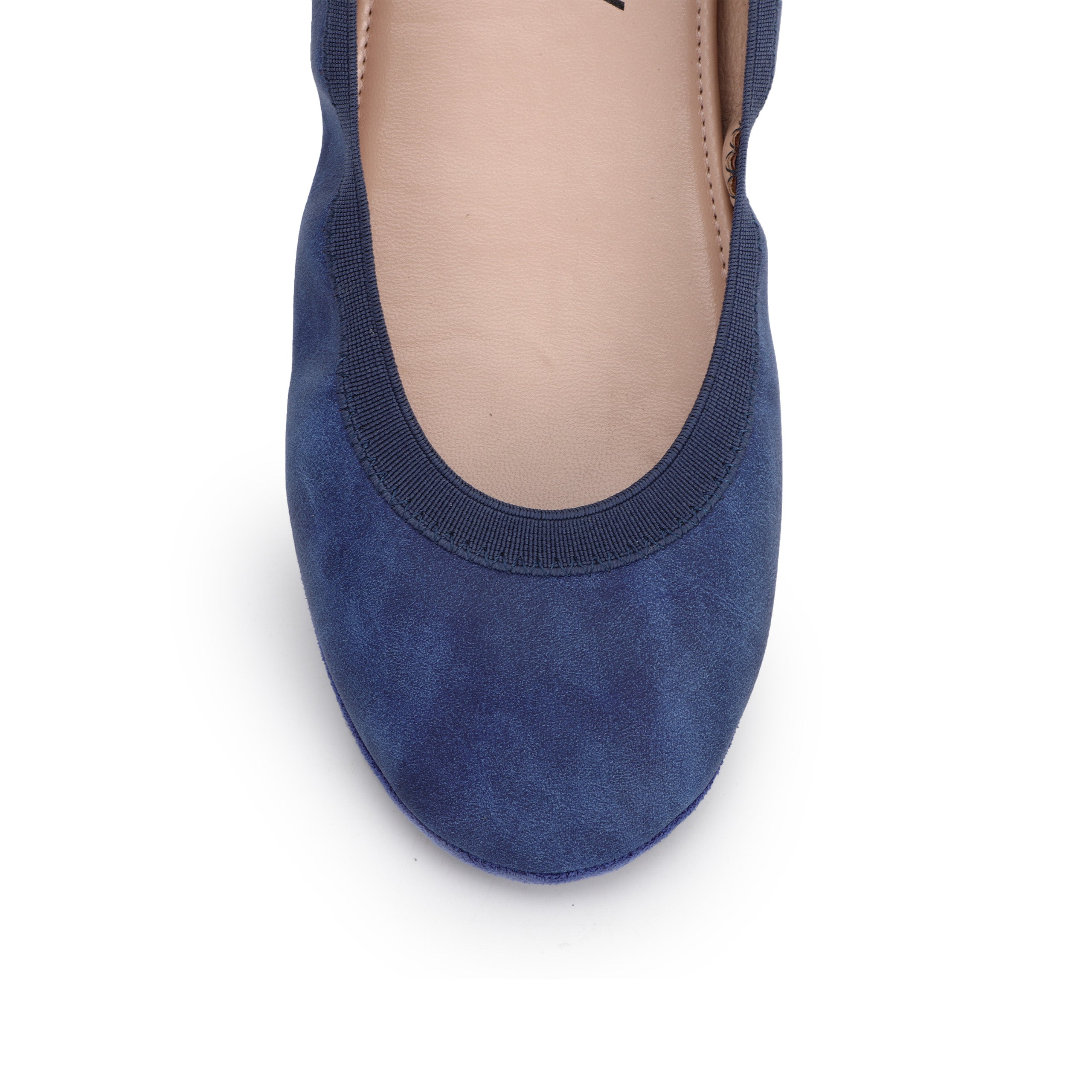 Nina Foldable Ballet Flat in Royal Blue Vegan