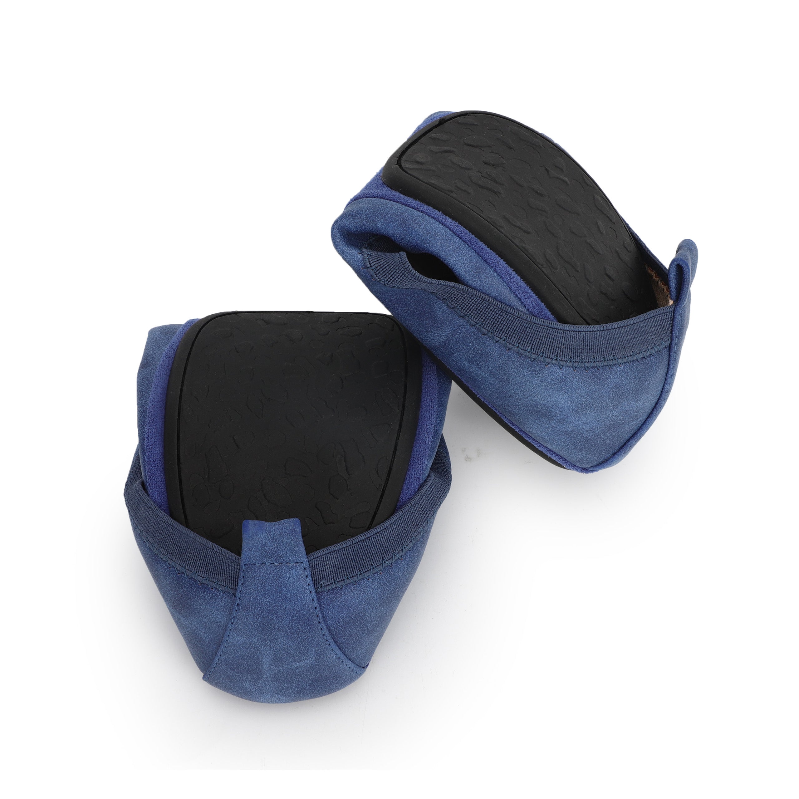 Nina Foldable Ballet Flat in Royal Blue Vegan