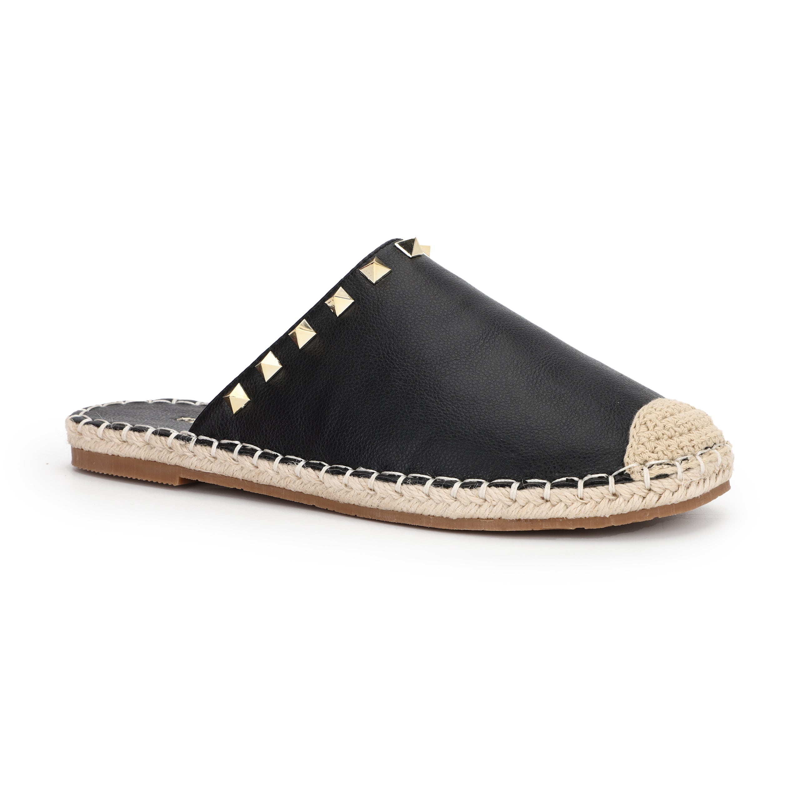 Paloma Stud Mule in Black